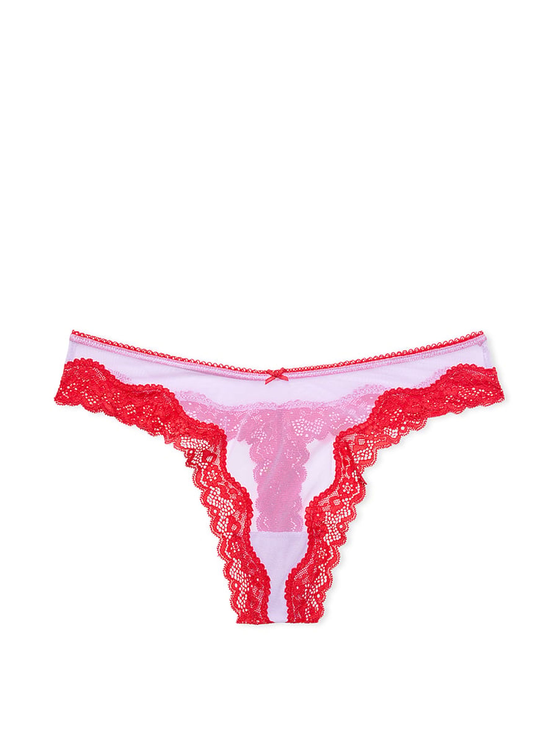 Silky Lilac Purple Thong Knickers - Image 3 of 3
