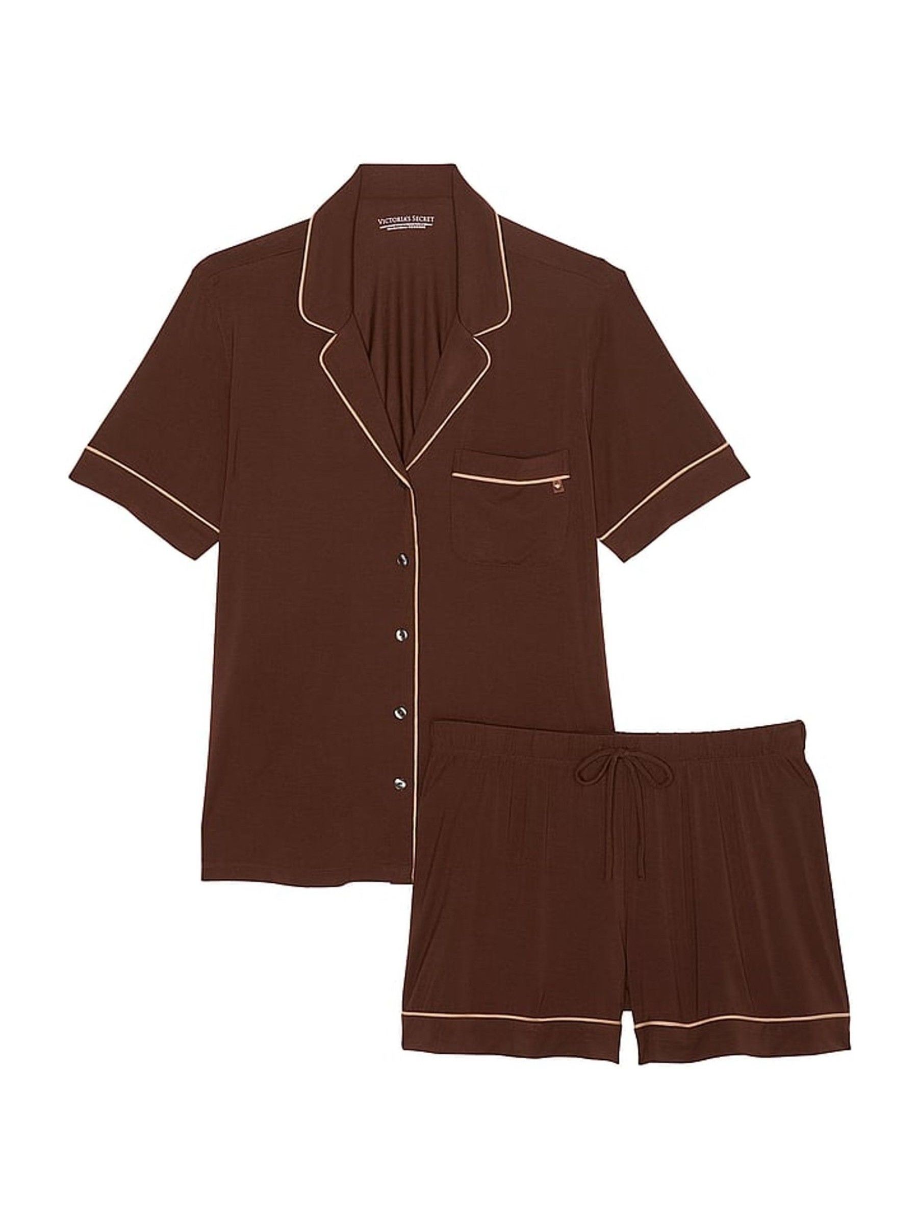 Ganache Brown Modal Short Pyjama Set - Image 3 of 3