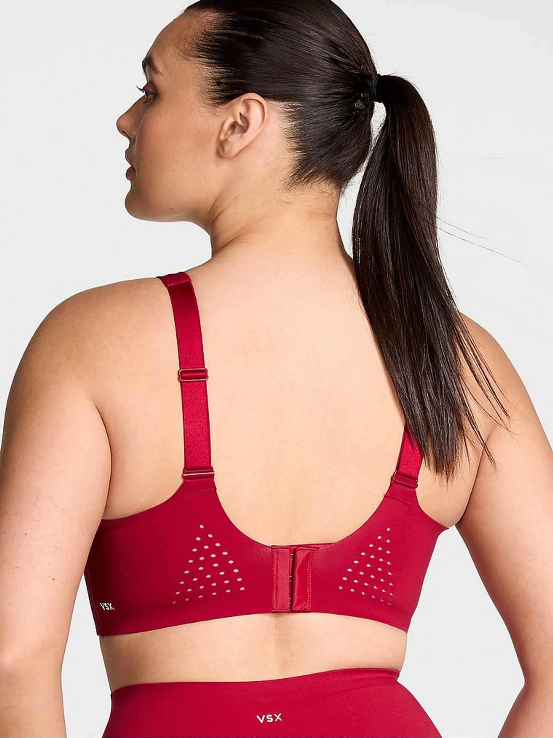Red Lacquer Back Close Featherweight Max High Support Sports Bra - Image 2 of 5