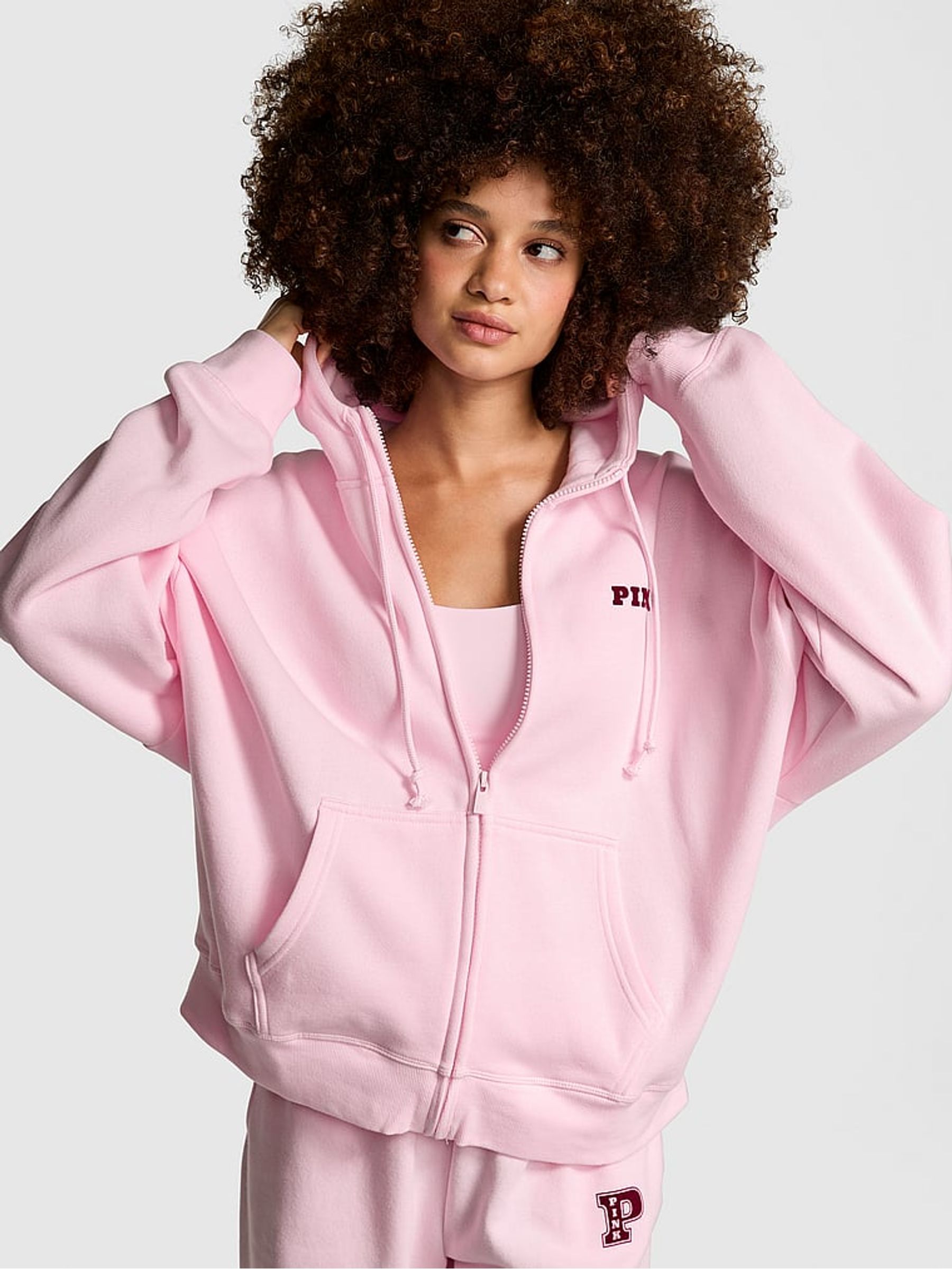 Pink Tulip Zip Up Hoodie | Victoria's Secret Ireland