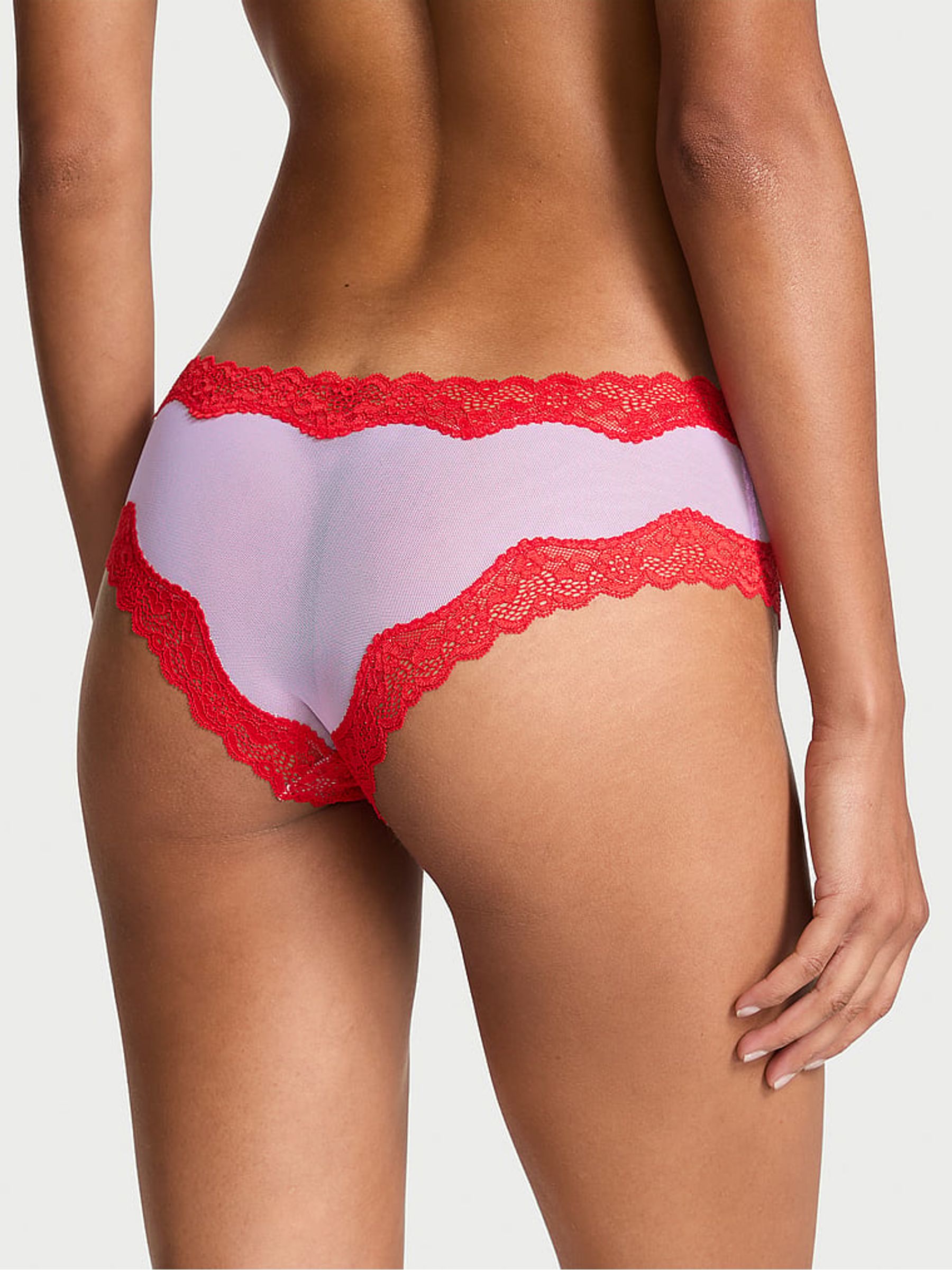 Silky Lilac Purple Cheeky Knickers - Image 2 of 3