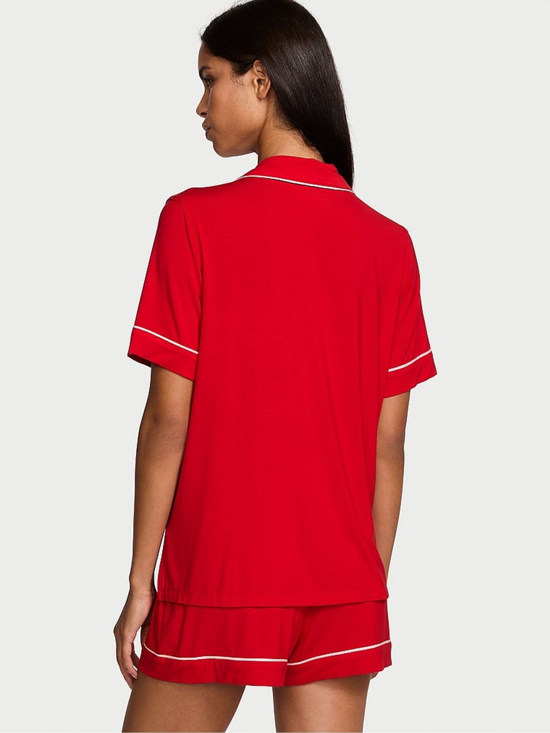 Lipstick w Love Graphic Red Modal Short Pyjama Set - Image 2 of 3