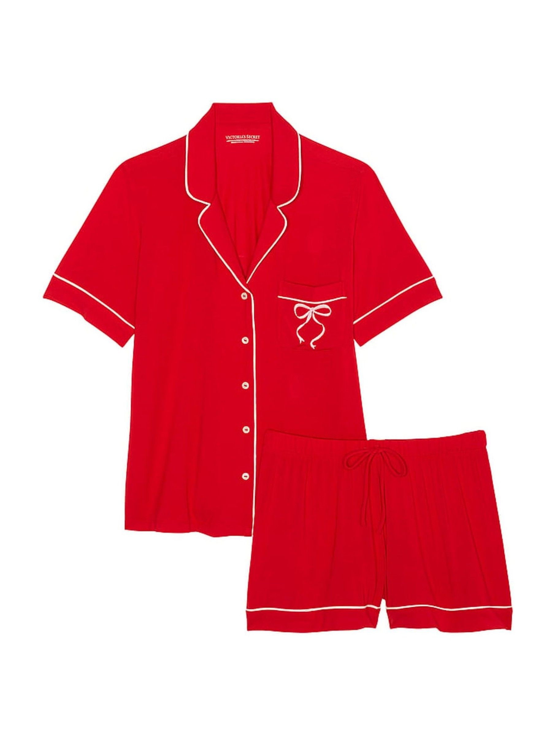 Lipstick w Love Graphic Red Modal Short Pyjama Set - Image 3 of 3