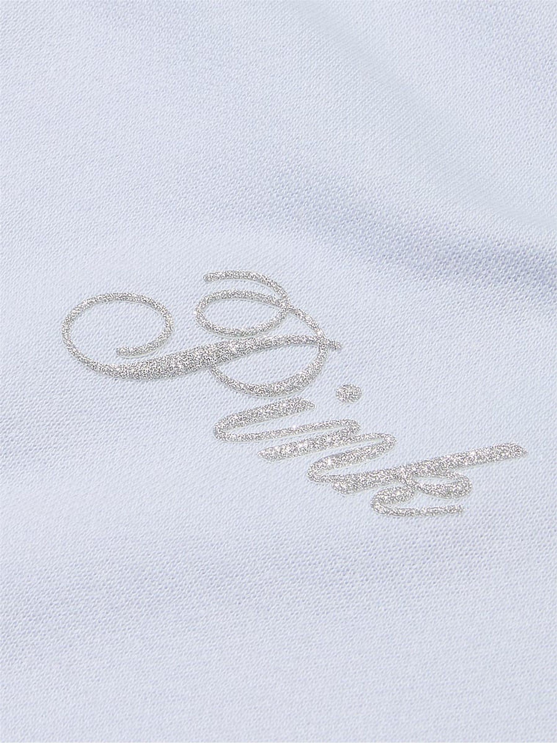 Hydrangea Blue Zip Up Diamante Fleece Hoodie - Image 2 of 3