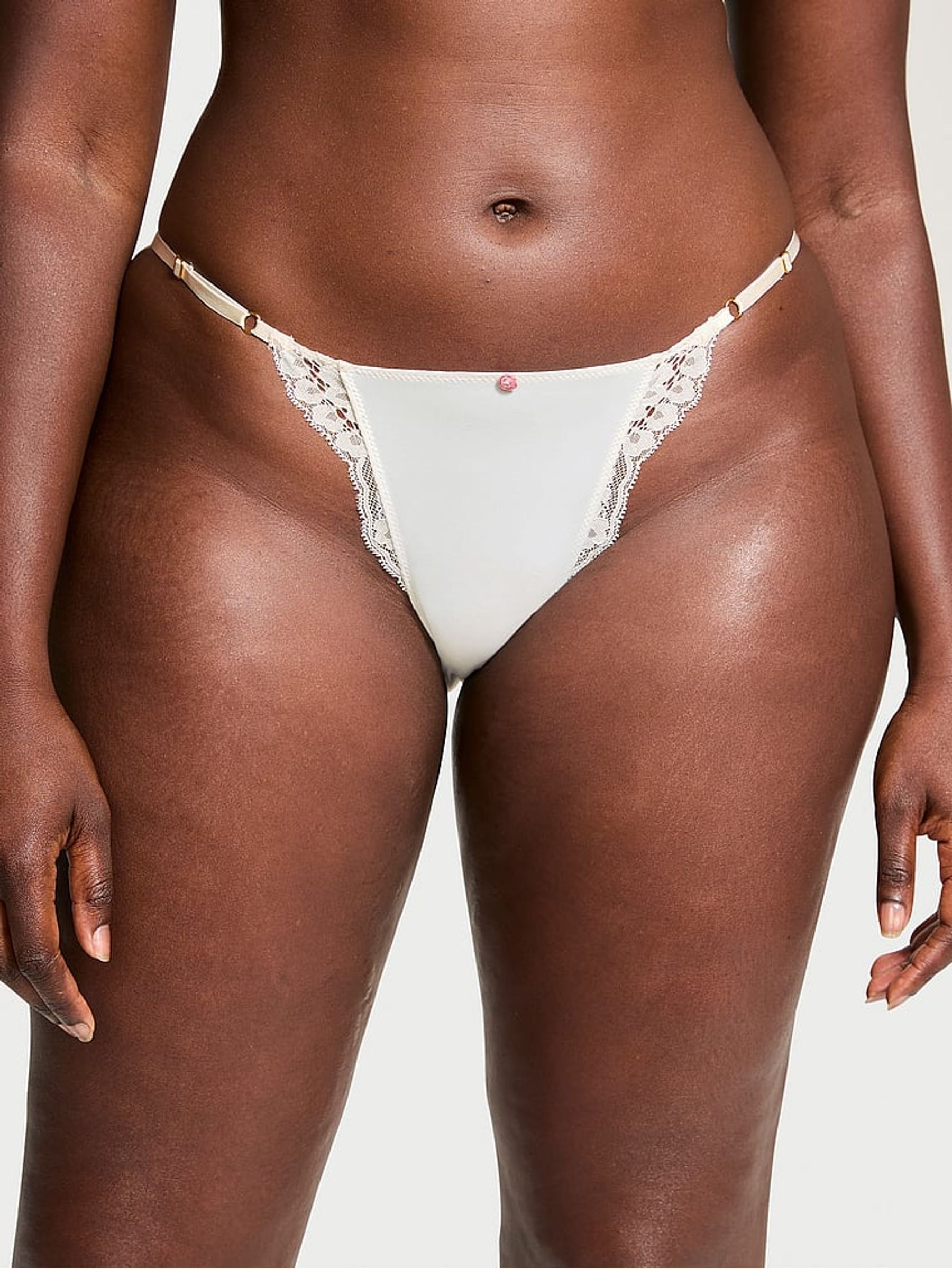 Coconut White Lace Trim Bikini Knickers - Image 1 of 3