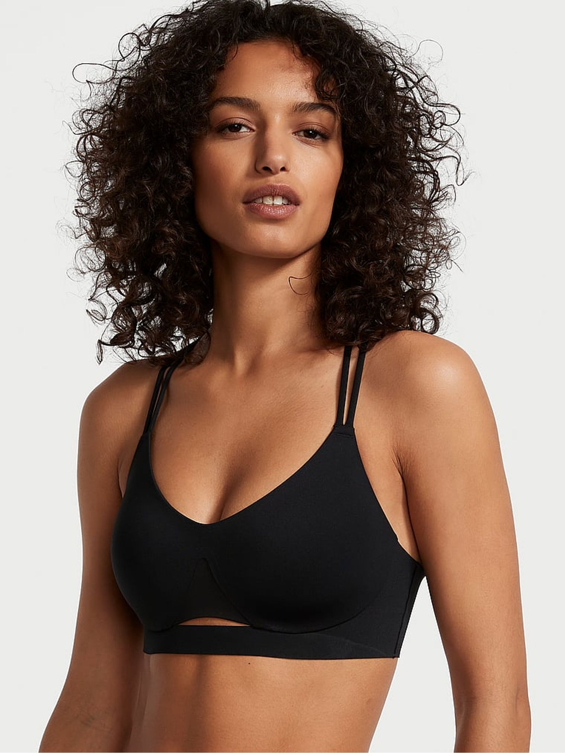 Black Elevate™ Strappy Comfort Low Support Sports Bra - Image 1 of 3