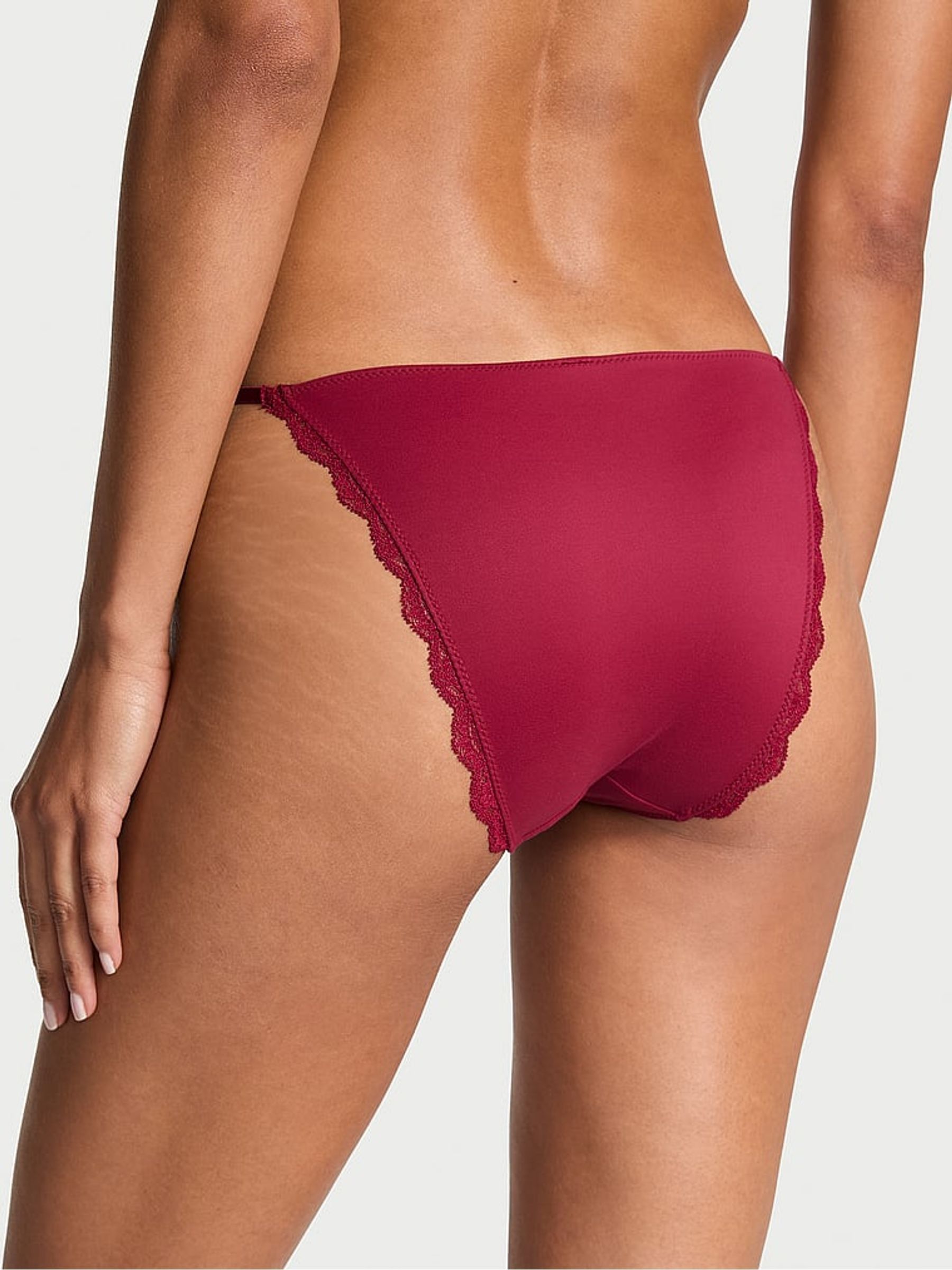Campari Red Lace Trim Bikini Knickers - Image 2 of 3