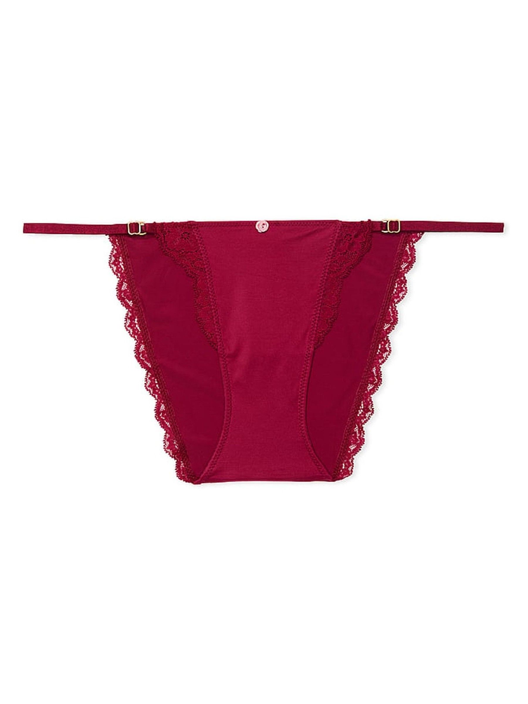 Campari Red Lace Trim Bikini Knickers - Image 3 of 3
