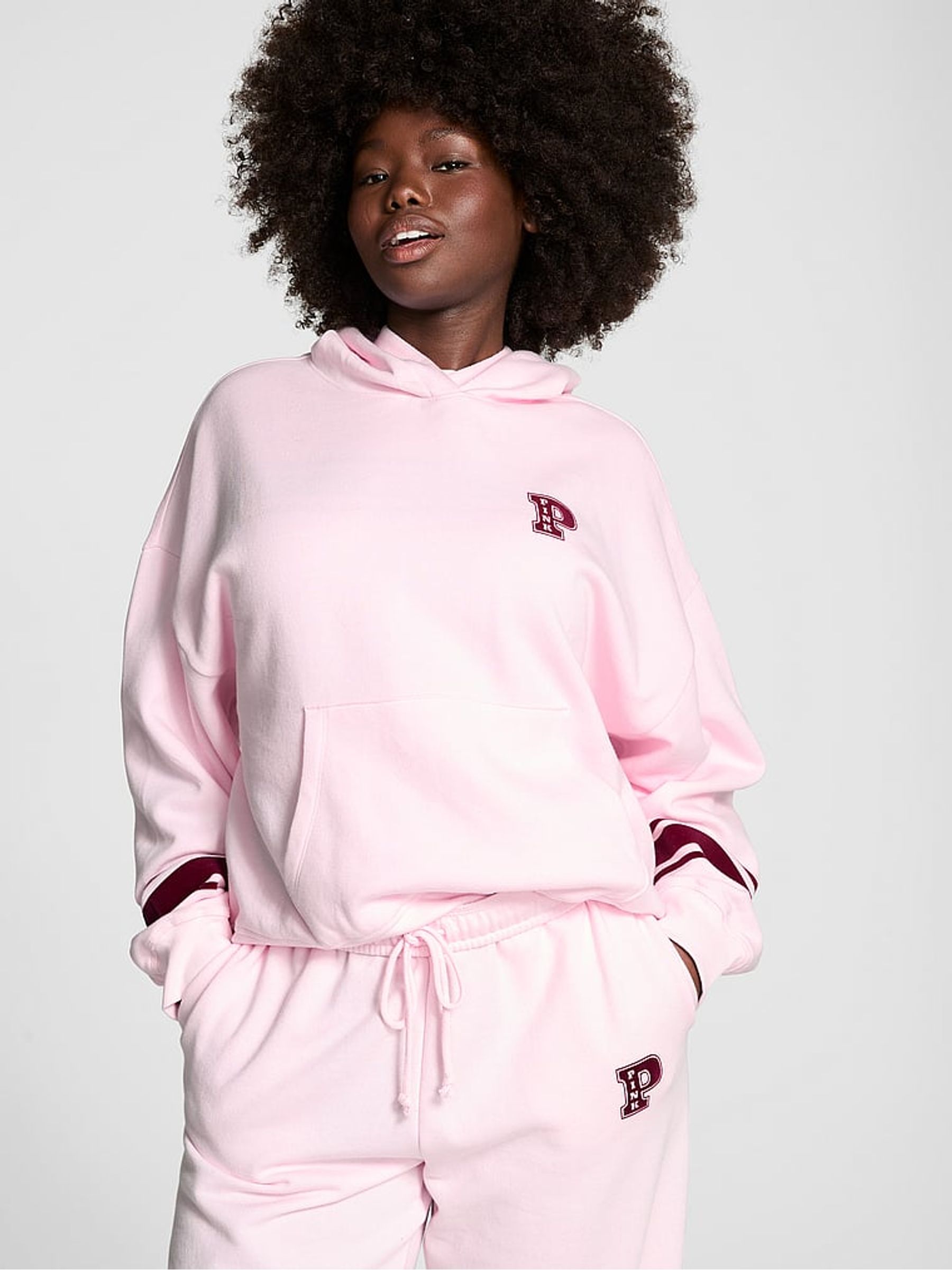 Victoria's Secret Maglione Boyfriend Rosa Collo A V - Foto 8