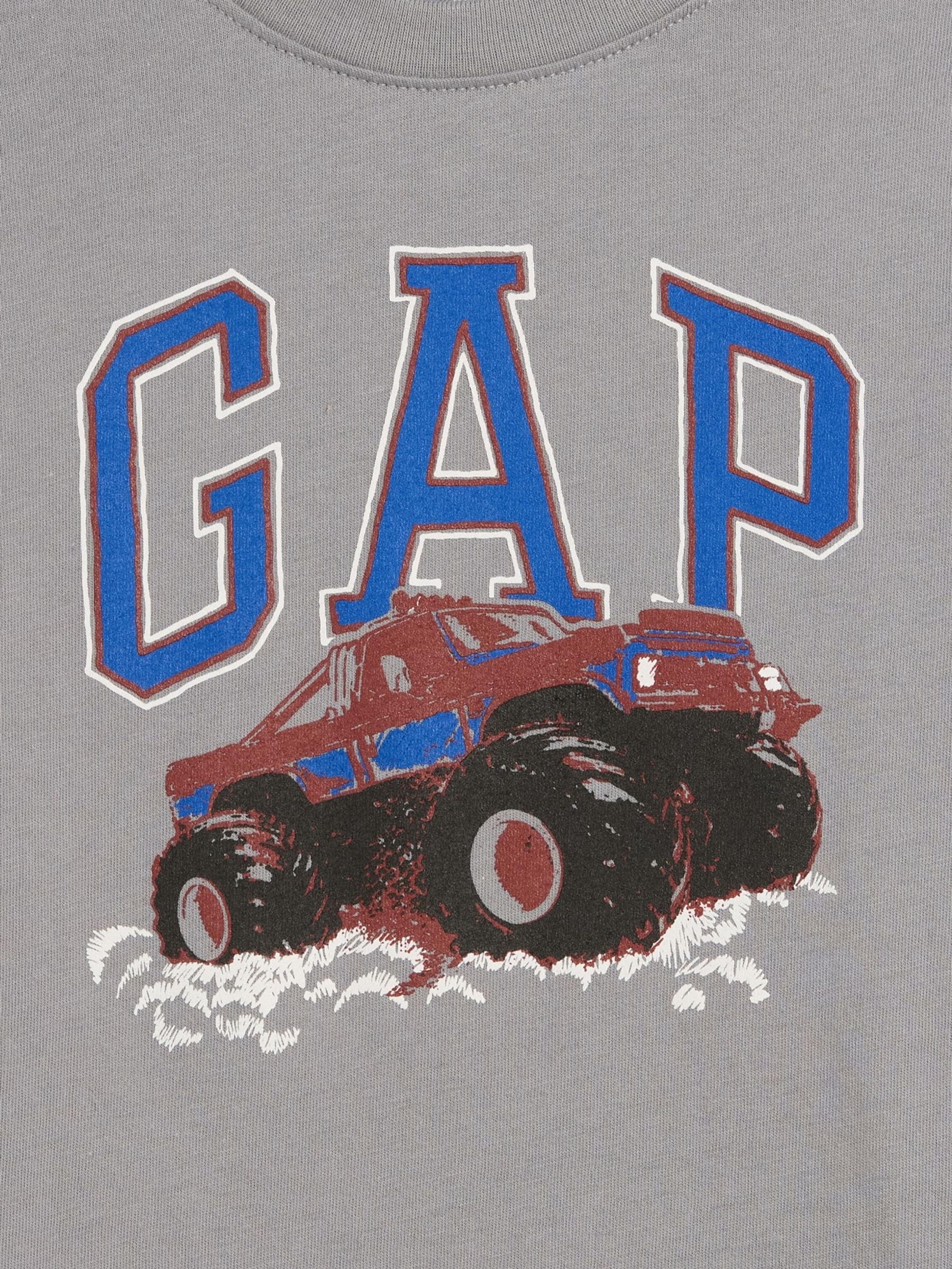 Grey Monster Truck Graphic Long Sleeve T-Shirt - Image 3 of 3