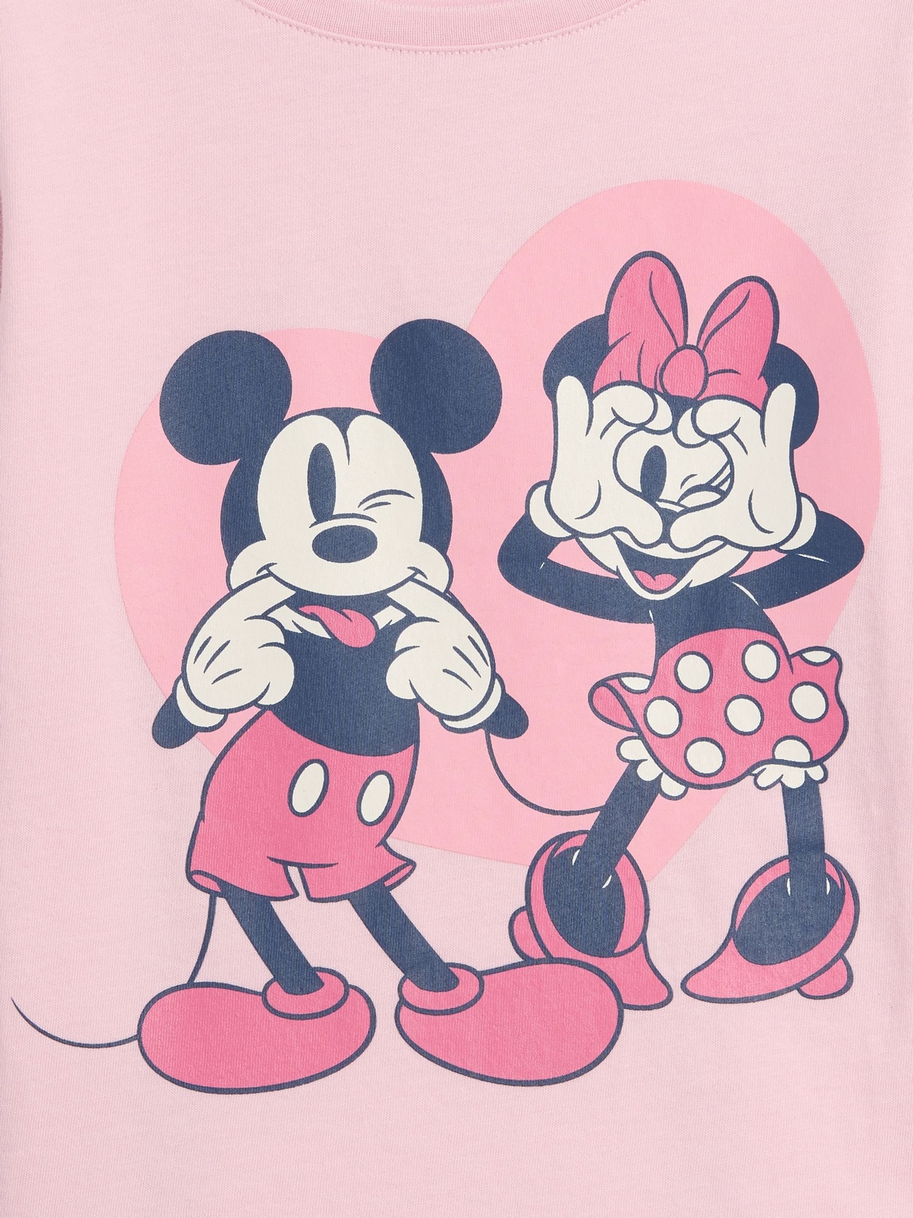 Pink Mickey and Minnie Mouse Disney Graphic Long Sleeve T-Shirt - Image 3 of 3 Pink Mickey and Minnie Mouse Disney Graphic Long Sleeve T-Shirt - Image 3 of 3