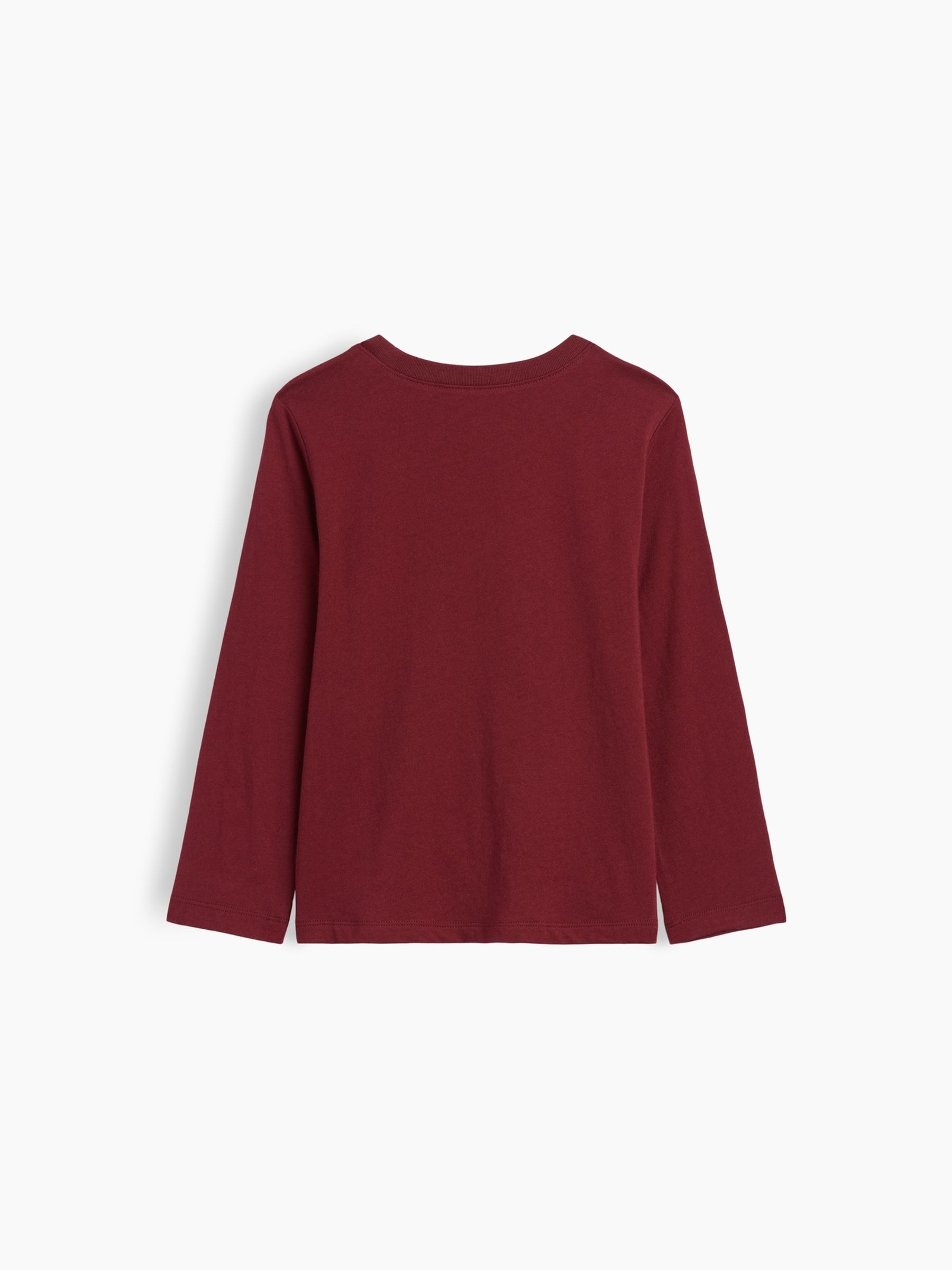 Burgundy Red Train Graphic Long Sleeve T-Shirt - Image 2 of 3