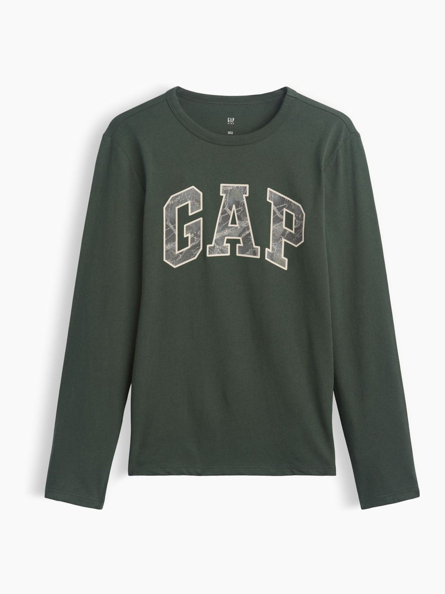 Green Camo Logo Long Sleeve T-Shirt - Image 1 of 3