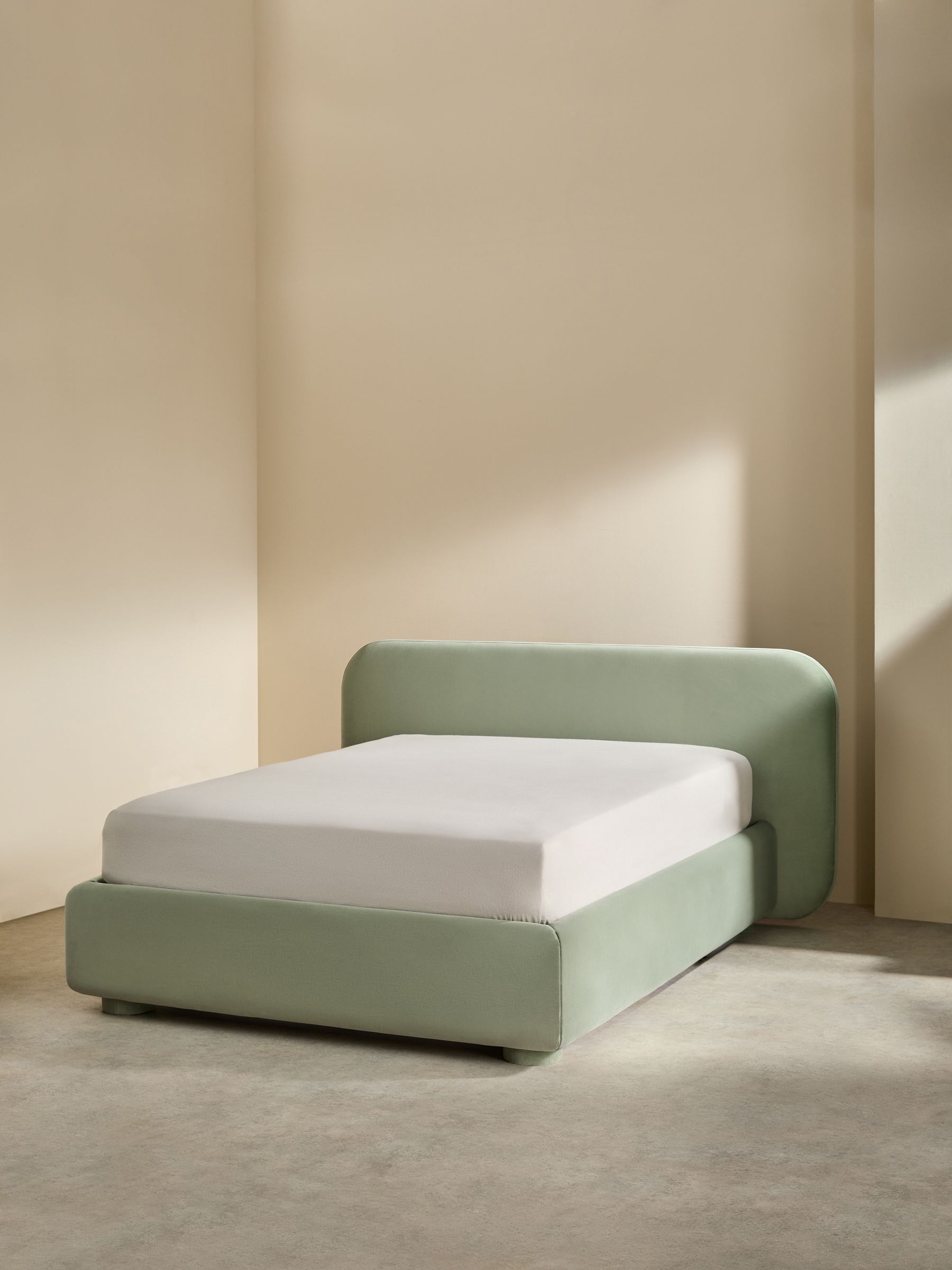 Hanson Ottoman Storage Bed in Velvet in Sage Green - Image 2 of 5