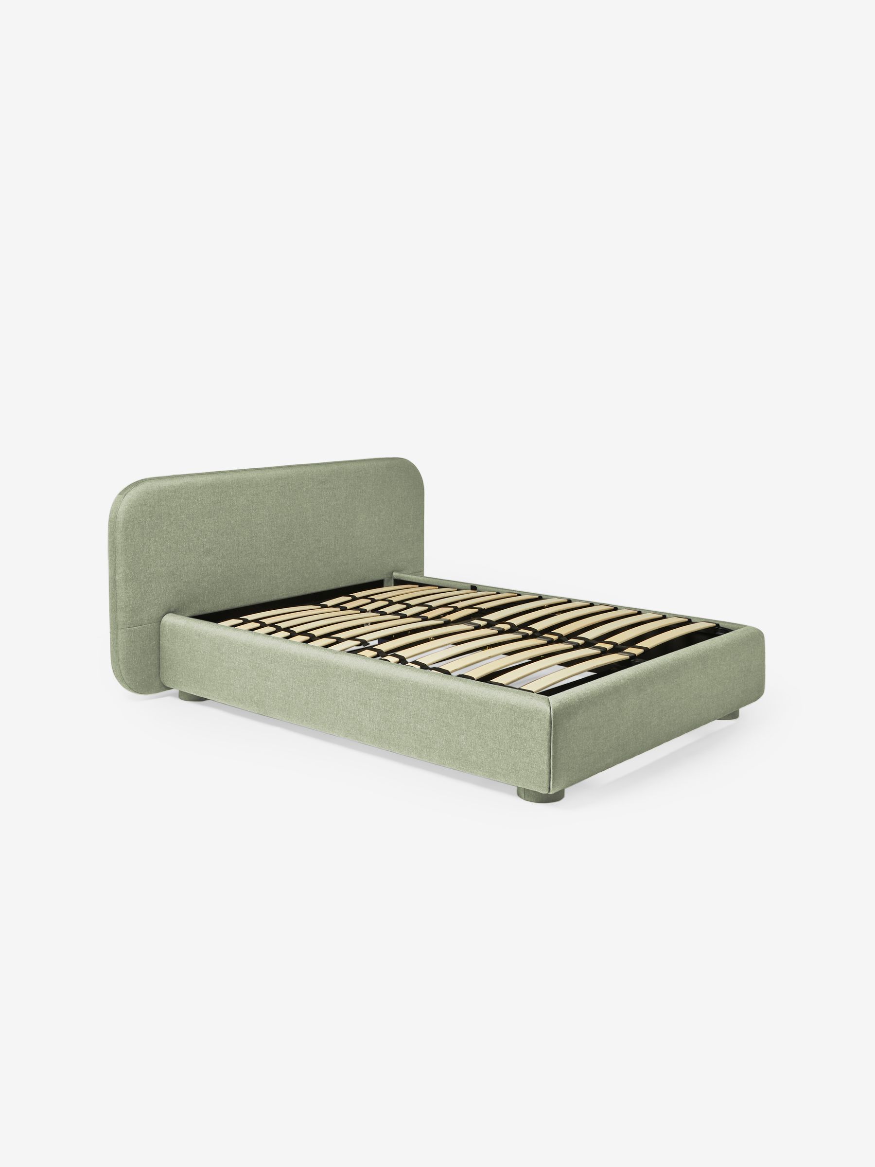 Hanson Ottoman Storage Bed in Velvet in Sage Green - Image 5 of 5