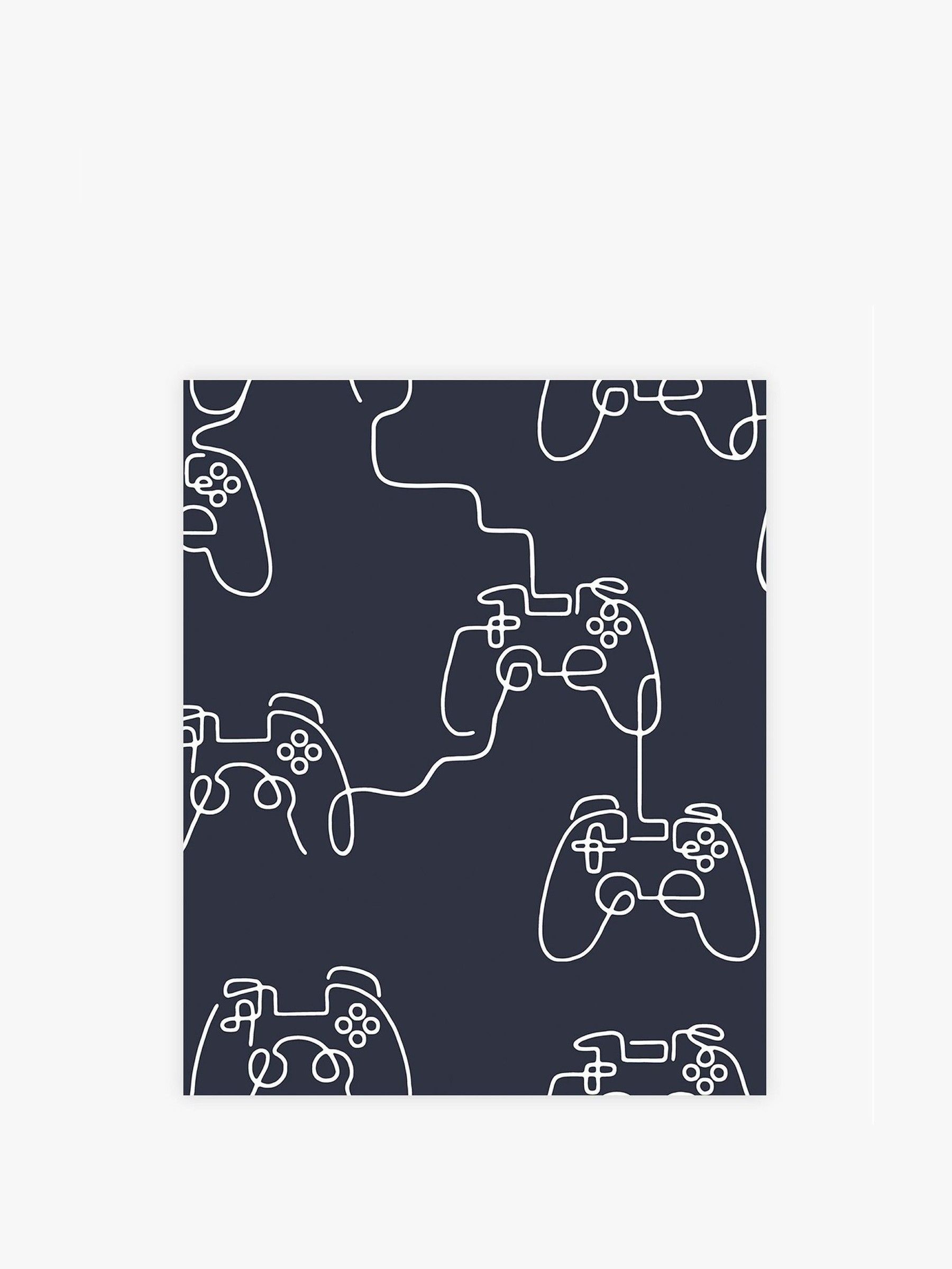 Next Navy Gamer Doodle A4 Wallpaper Sample - Image 2 of 3
