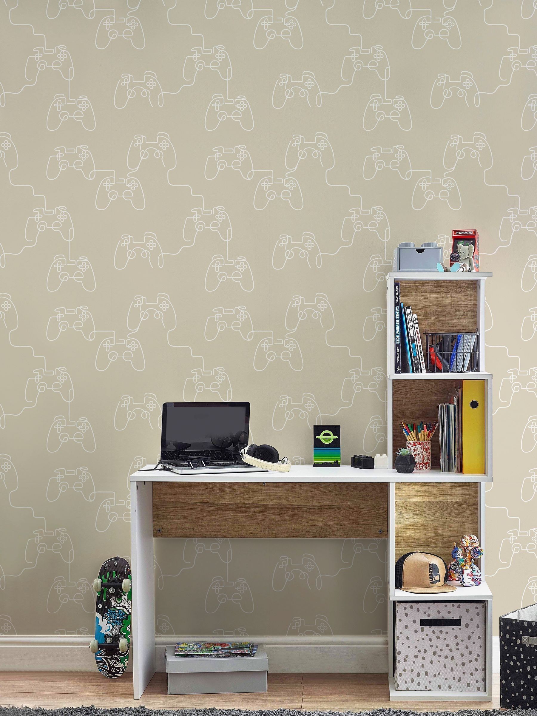 Next Neutral Gamer Doodle A4 Wallpaper Sample - Image 1 of 4 Next Neutral Gamer Doodle A4 Wallpaper Sample - Image 1 of 4