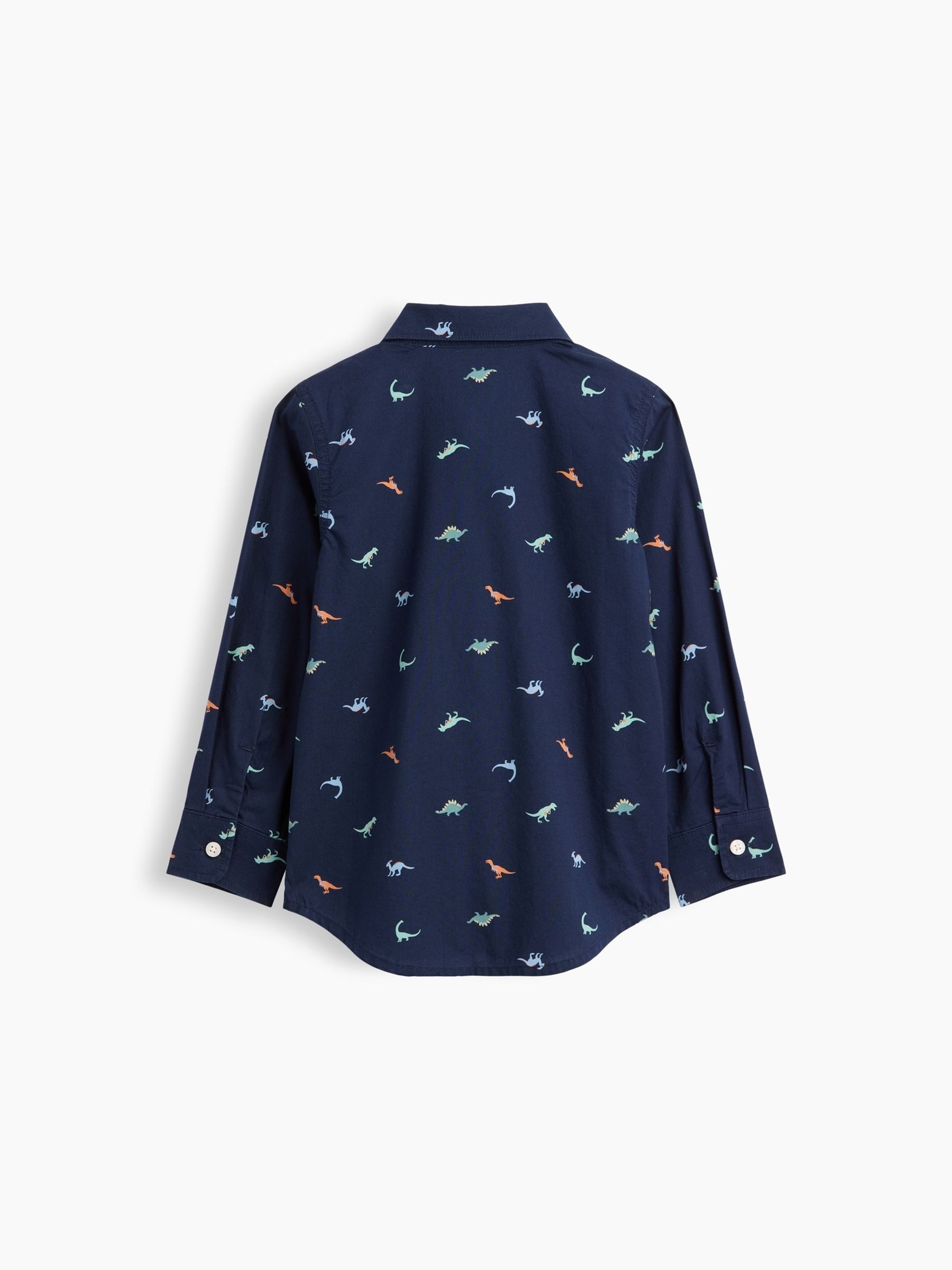 Blue Dinosaur Poplin Shirt - Image 2 of 3 Blue Dinosaur Poplin Shirt - Image 2 of 3