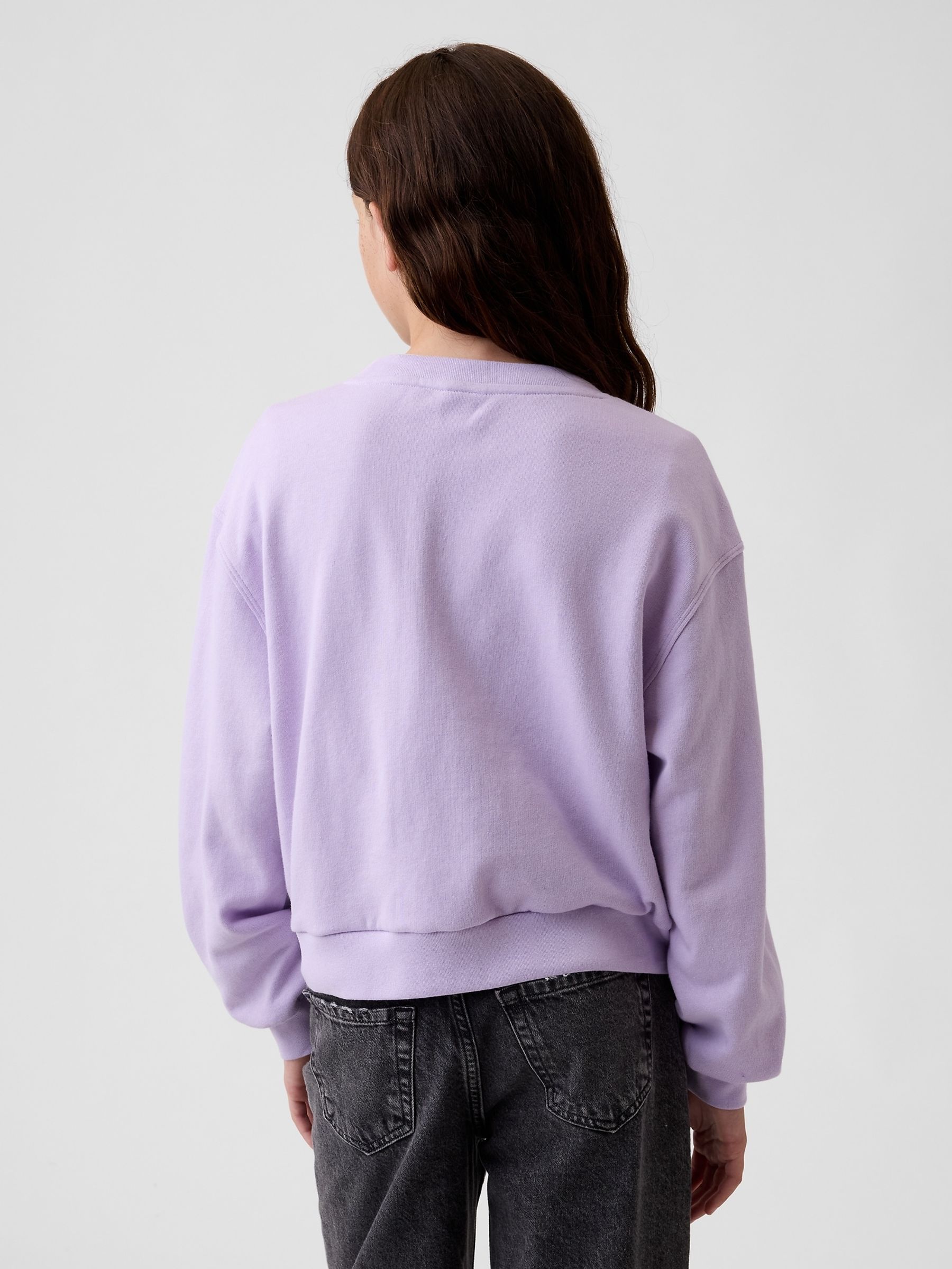 Purple Rapunzel Disney Relaxed Flip-Sequin Wedge Sweatshirt - Image 2 of 5 Purple Rapunzel Disney Relaxed Flip-Sequin Wedge Sweatshirt - Image 2 of 5
