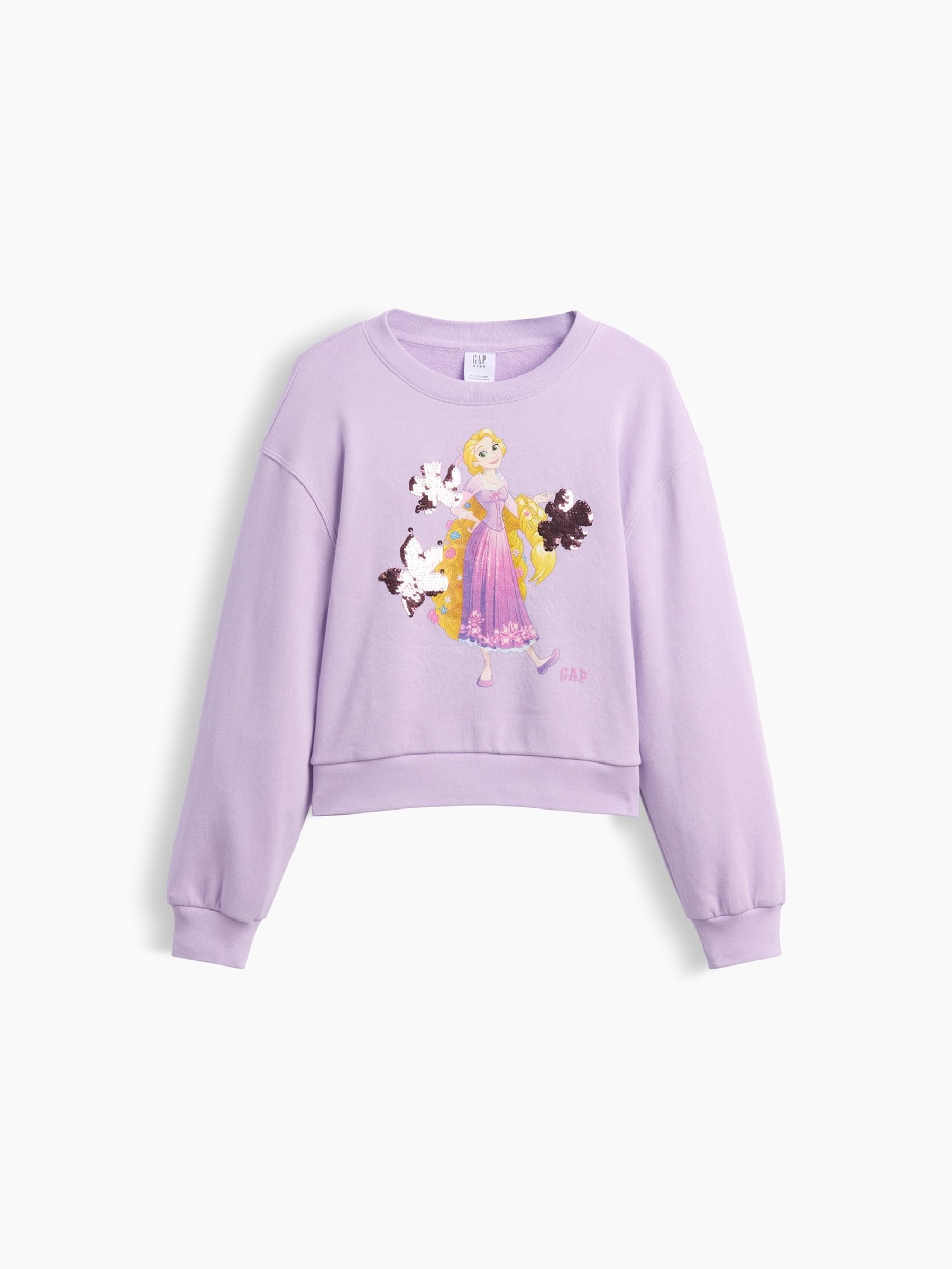 Purple Rapunzel Disney Relaxed Flip-Sequin Wedge Sweatshirt - Image 4 of 5