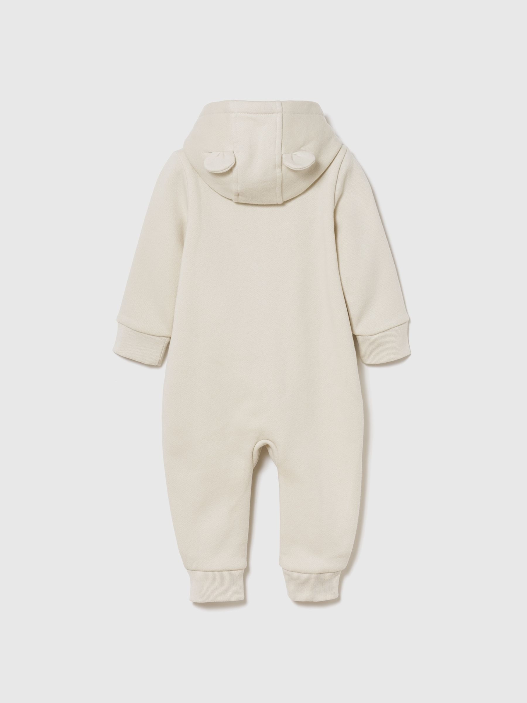 Cream/Blue Vintage Soft Logo Hooded One-Piece - Image 2 of 3