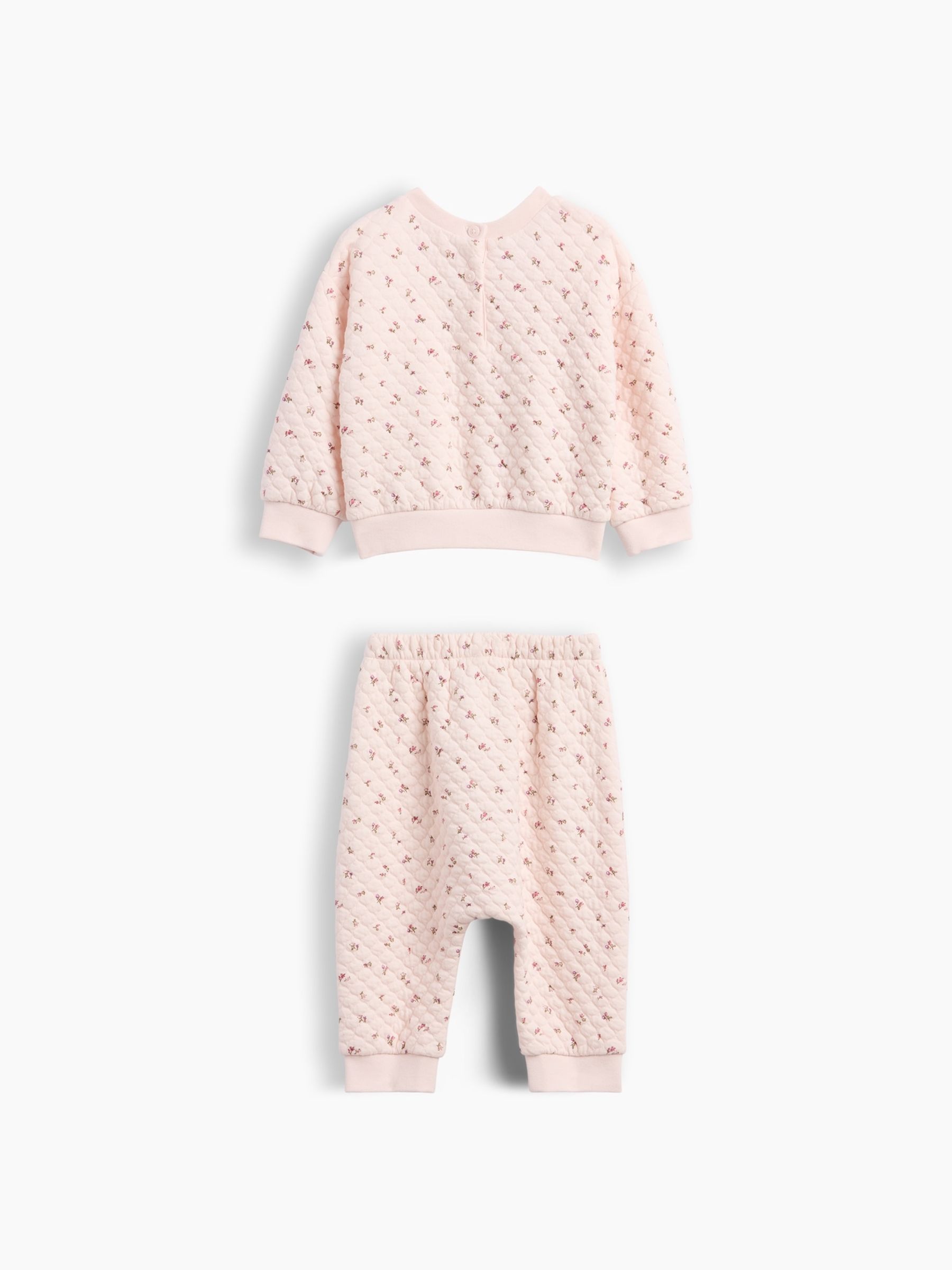 Pink Floral Quilted Outfit Set - Image 2 of 3