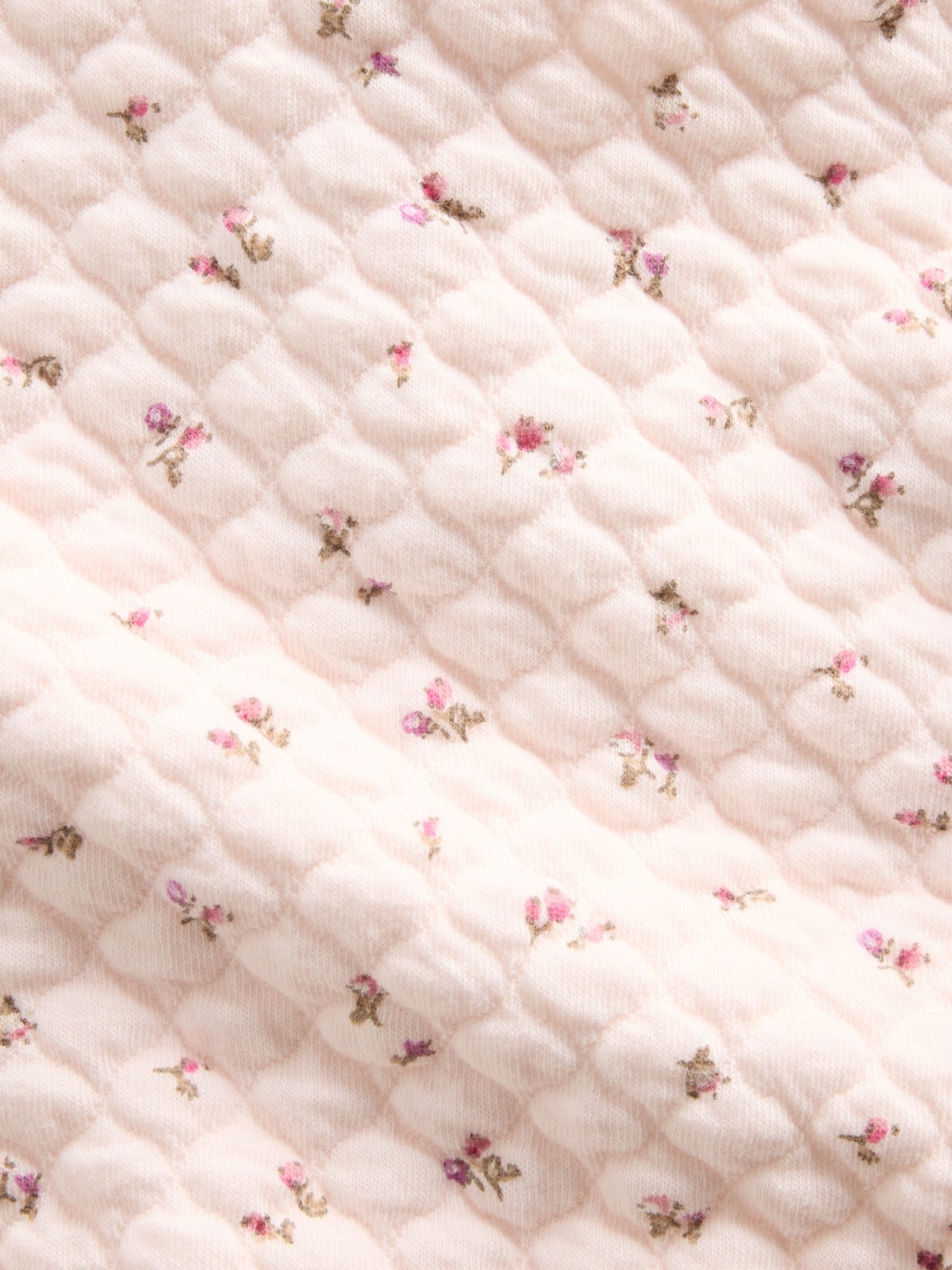 Pink Floral Quilted Outfit Set - Image 3 of 3 Pink Floral Quilted Outfit Set - Image 3 of 3