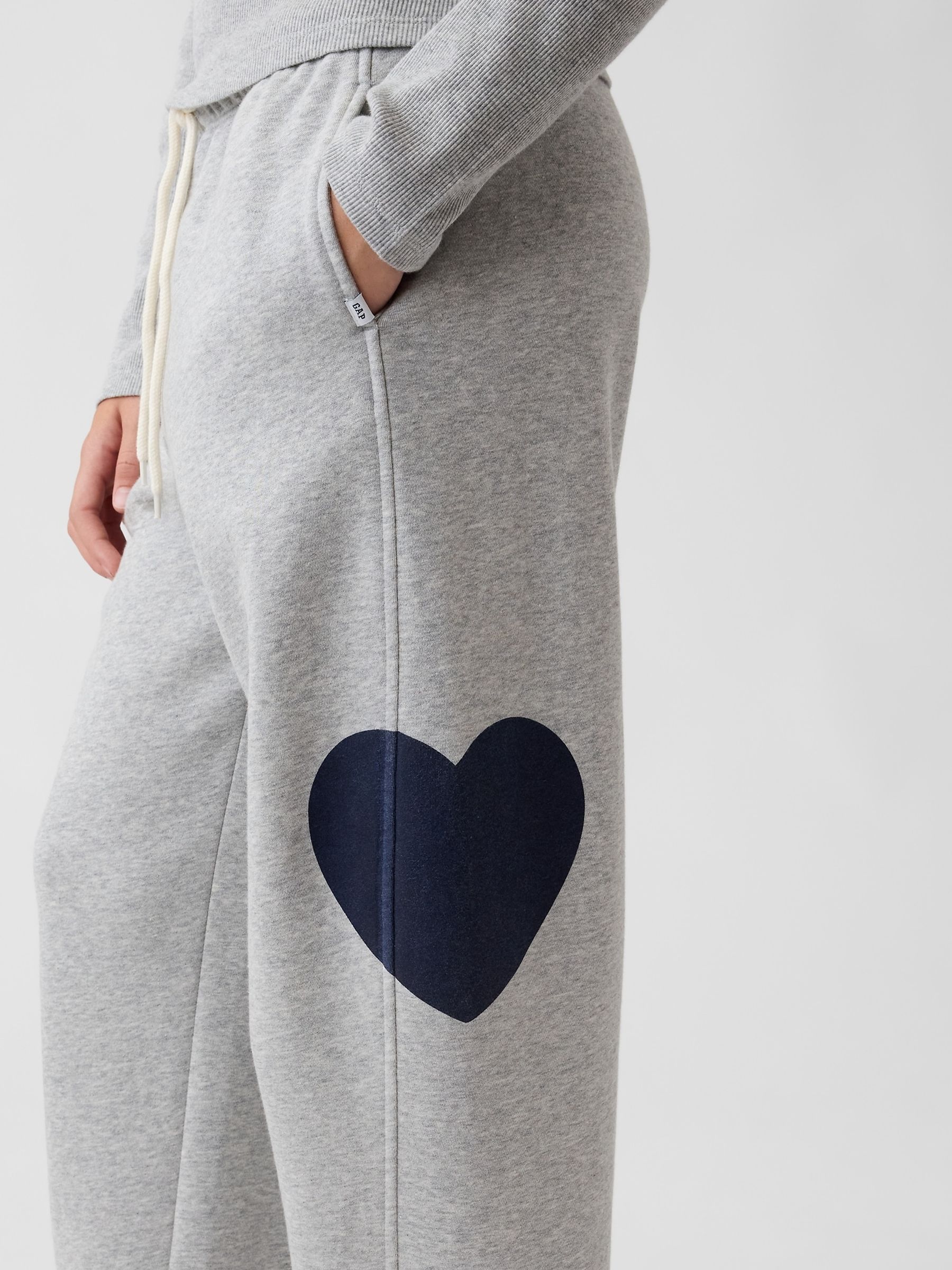 Grey Heart Vintage Soft Relaxed Barrel Joggers - Image 4 of 6