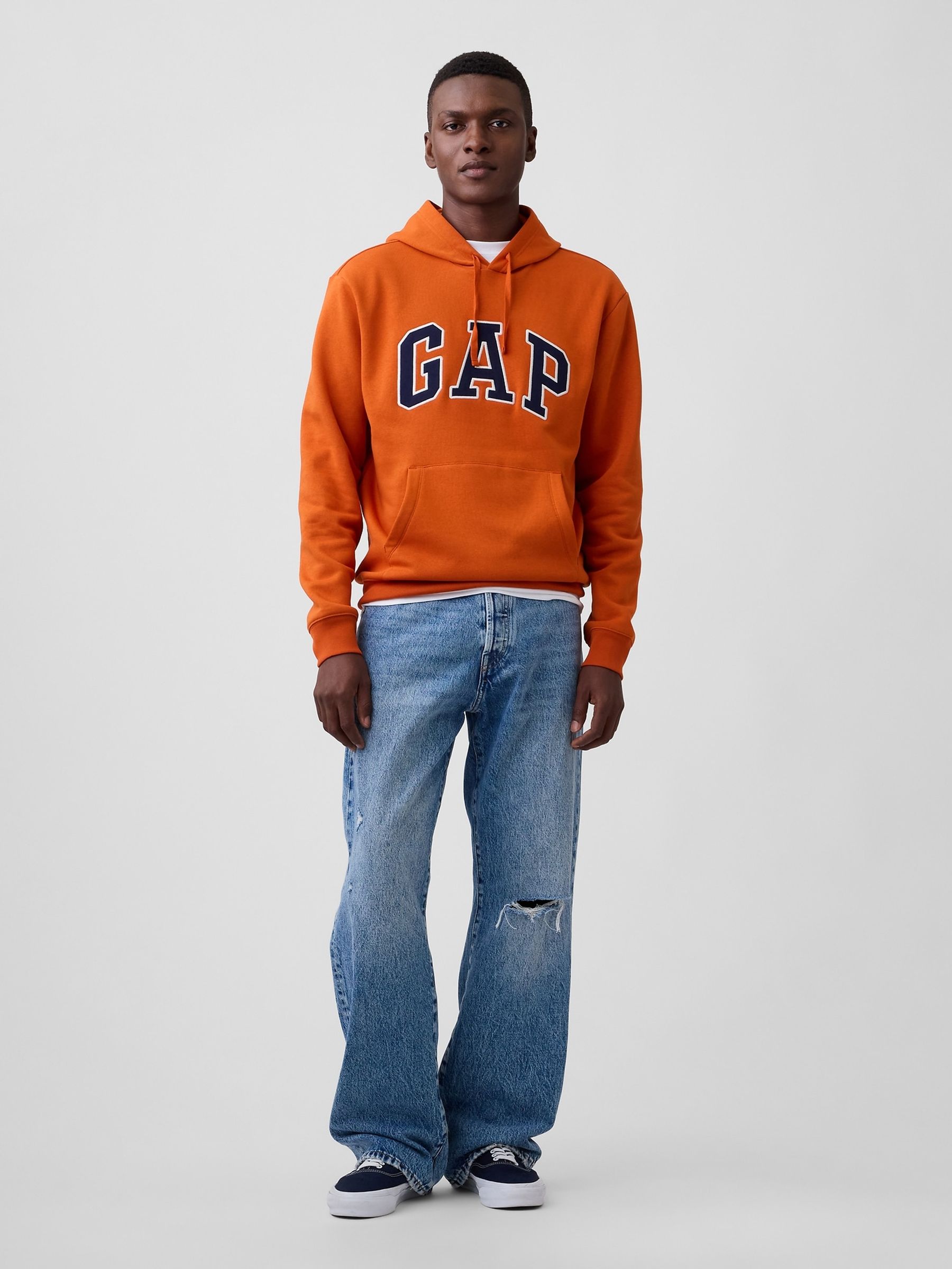 Orange Relaxed Logo Hoodie - Image 3 of 4