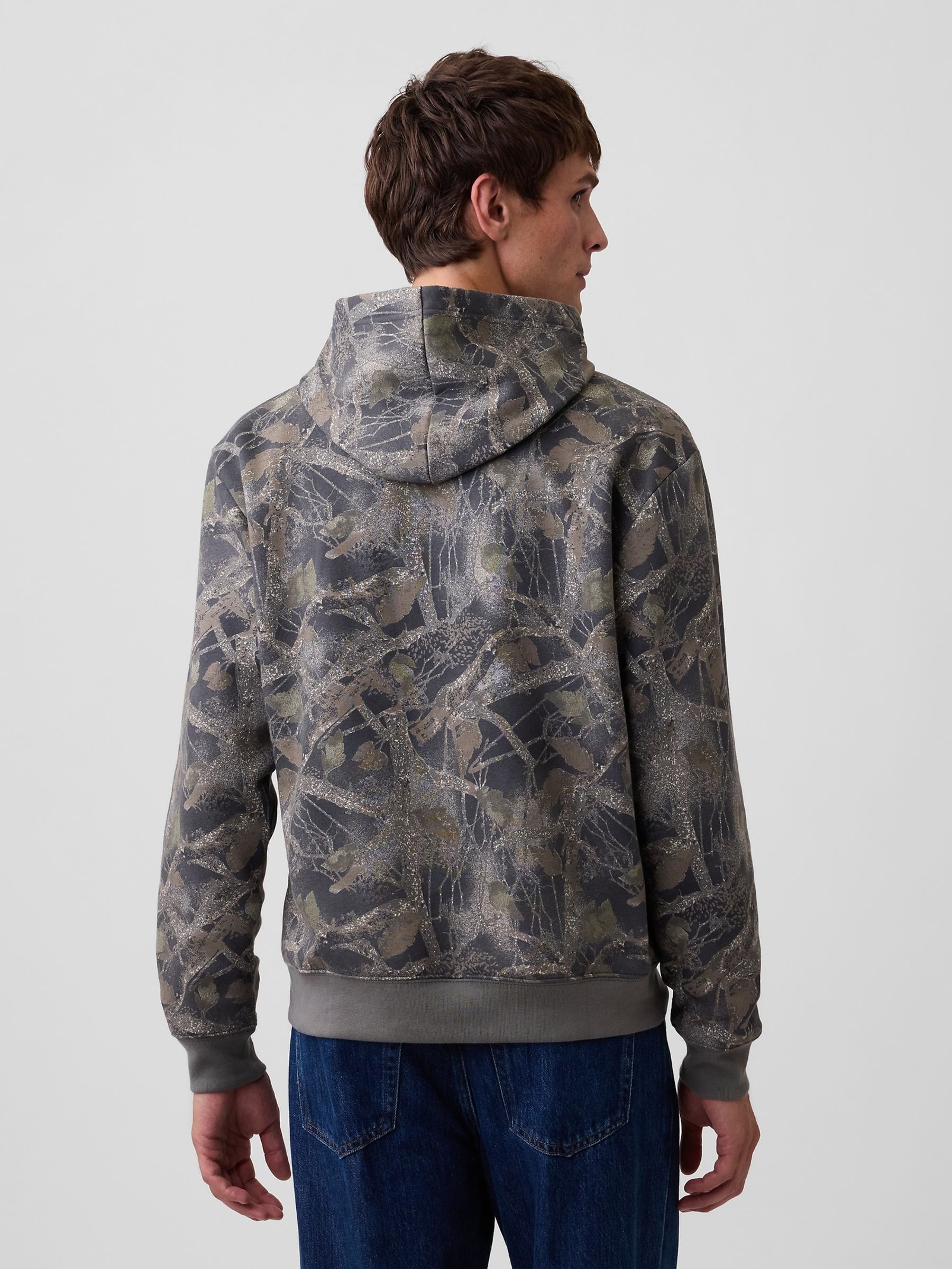 Grey Camo Relaxed Logo Hoodie - Image 2 of 4 Grey Camo Relaxed Logo Hoodie - Image 2 of 4