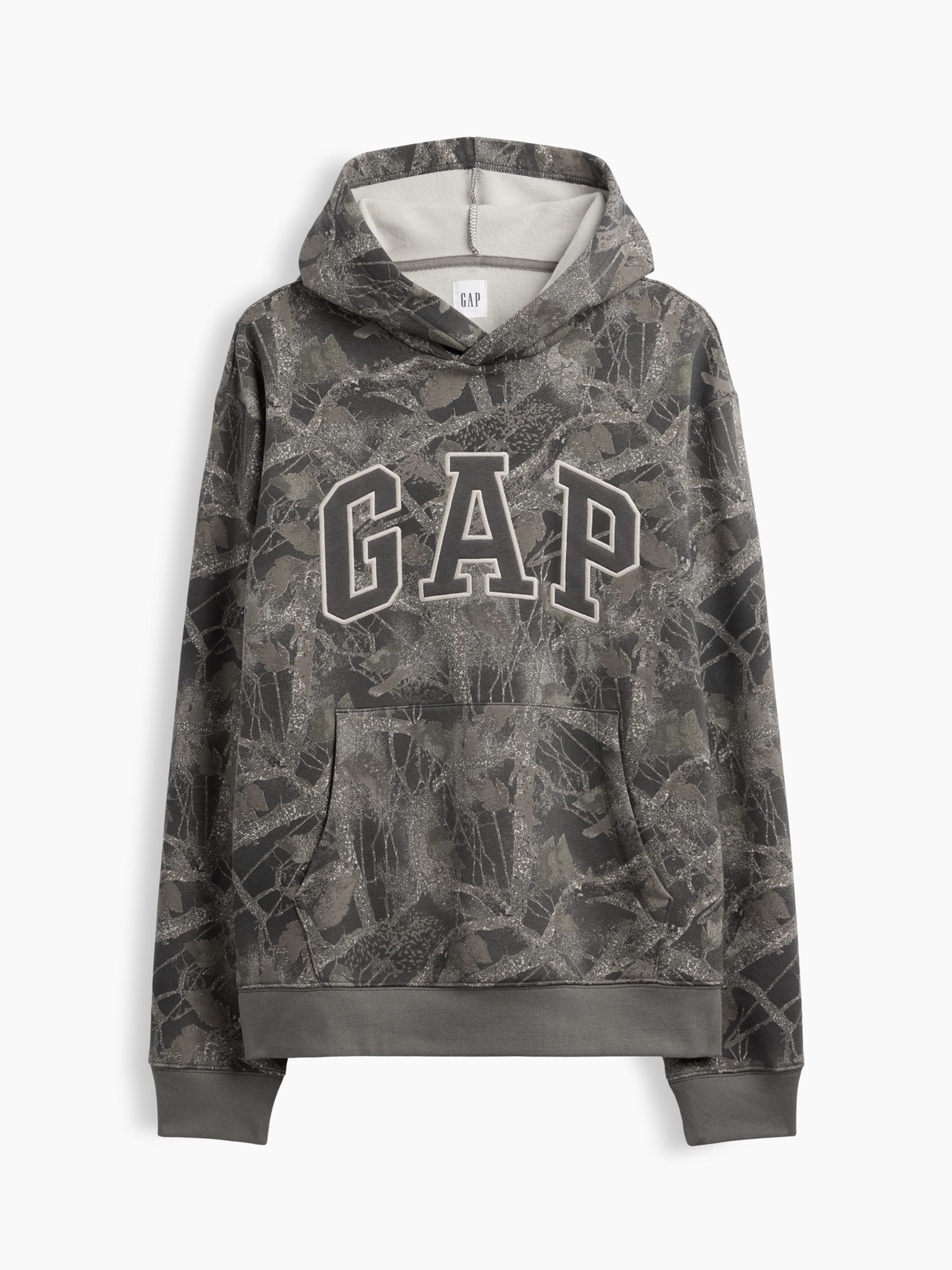 Grey Camo Relaxed Logo Hoodie - Image 4 of 4