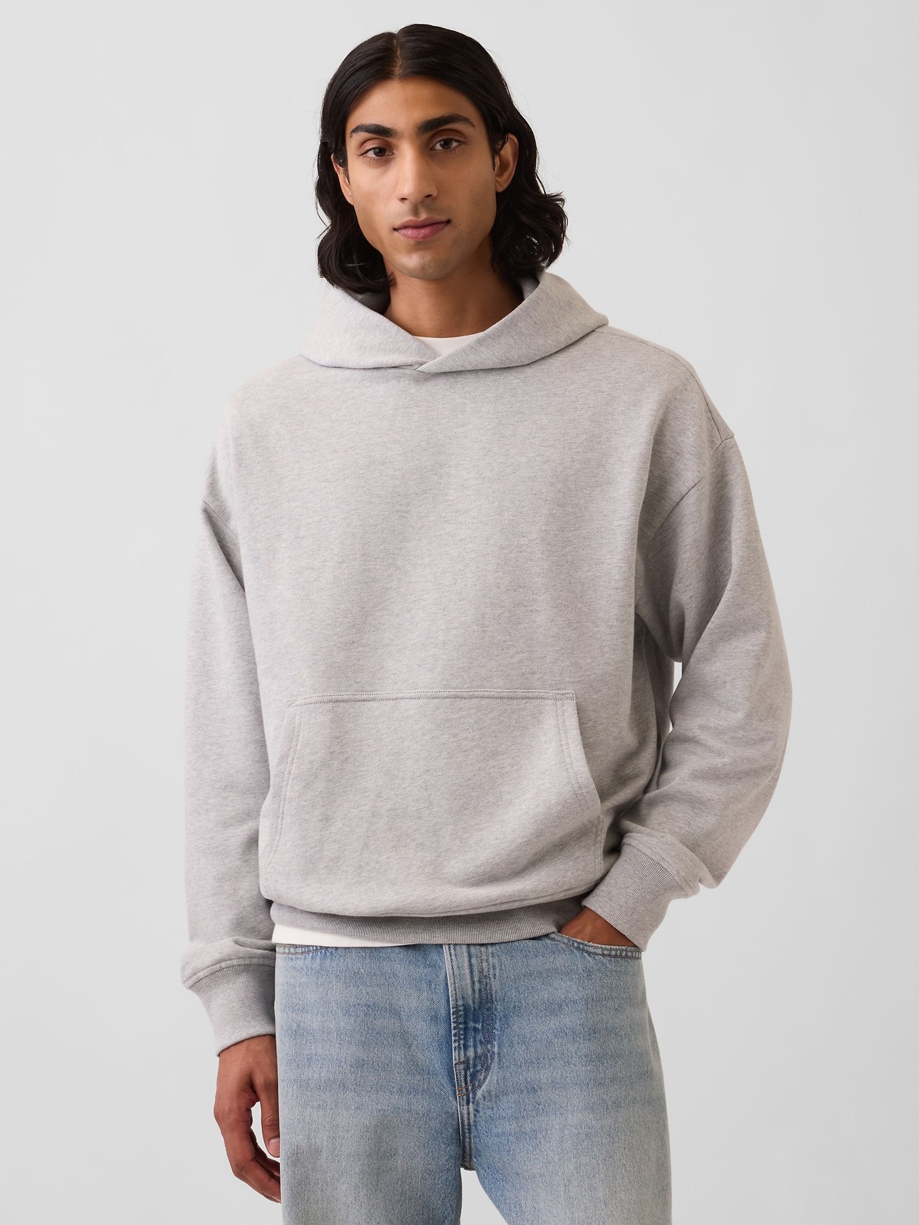 Grey Heavyweight Oversized Hoodie - Image 1 of 4 Grey Heavyweight Oversized Hoodie - Image 1 of 4