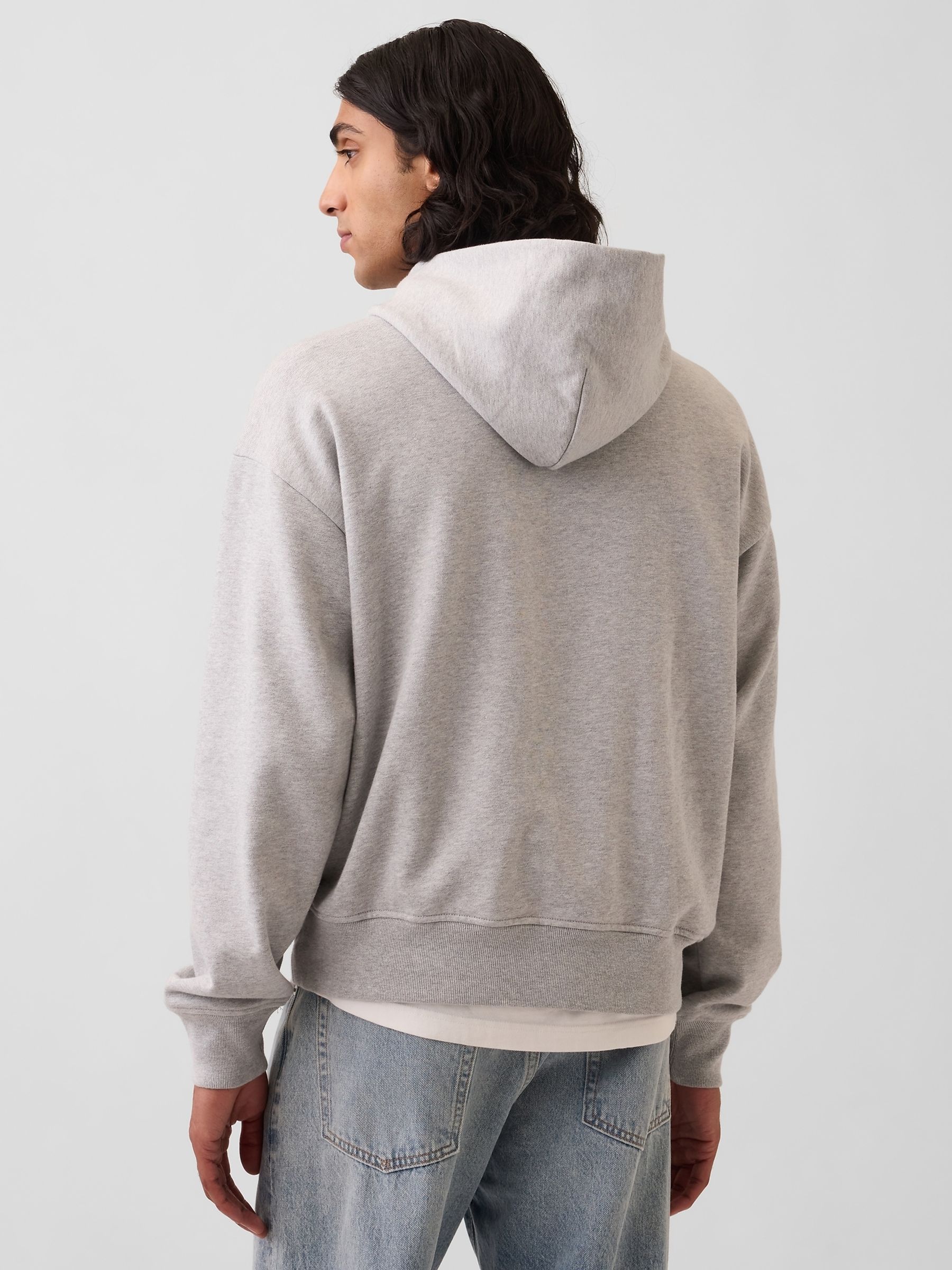 Grey Heavyweight Oversized Hoodie - Image 2 of 4 Grey Heavyweight Oversized Hoodie - Image 2 of 4