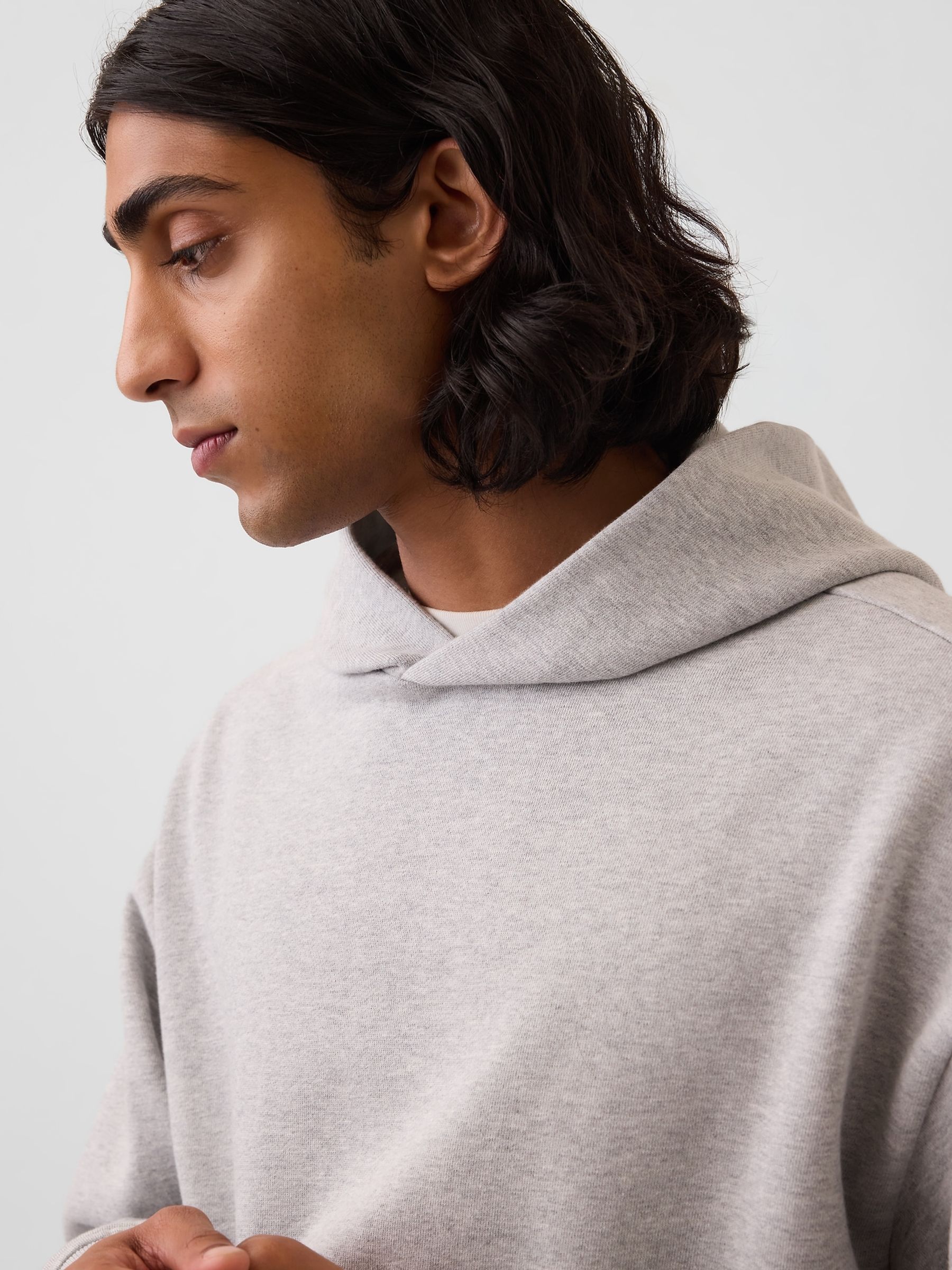 Grey Heavyweight Oversized Hoodie - Image 4 of 4