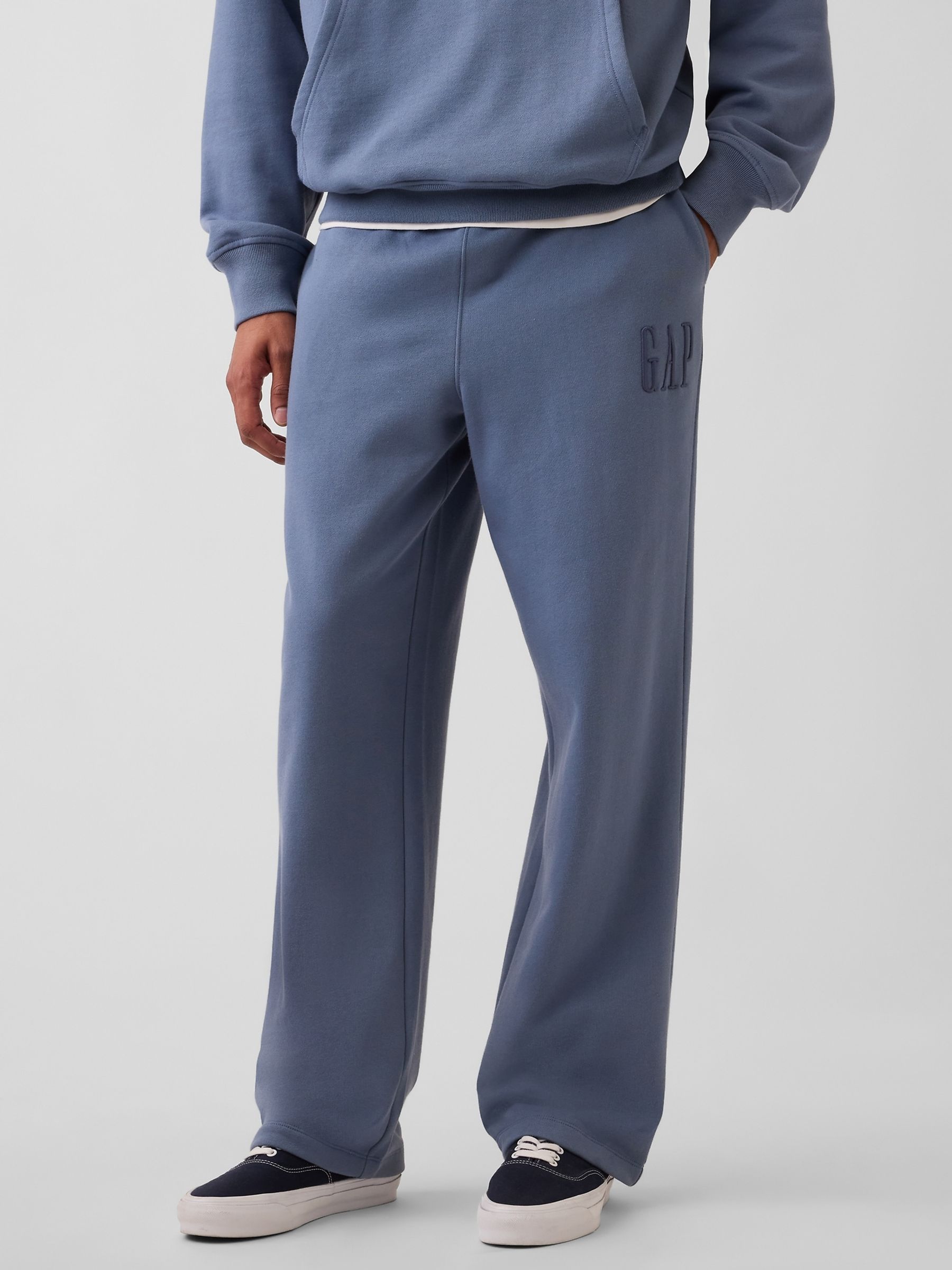 Blue Heavyweight Relaxed Logo Joggers - Image 1 of 4