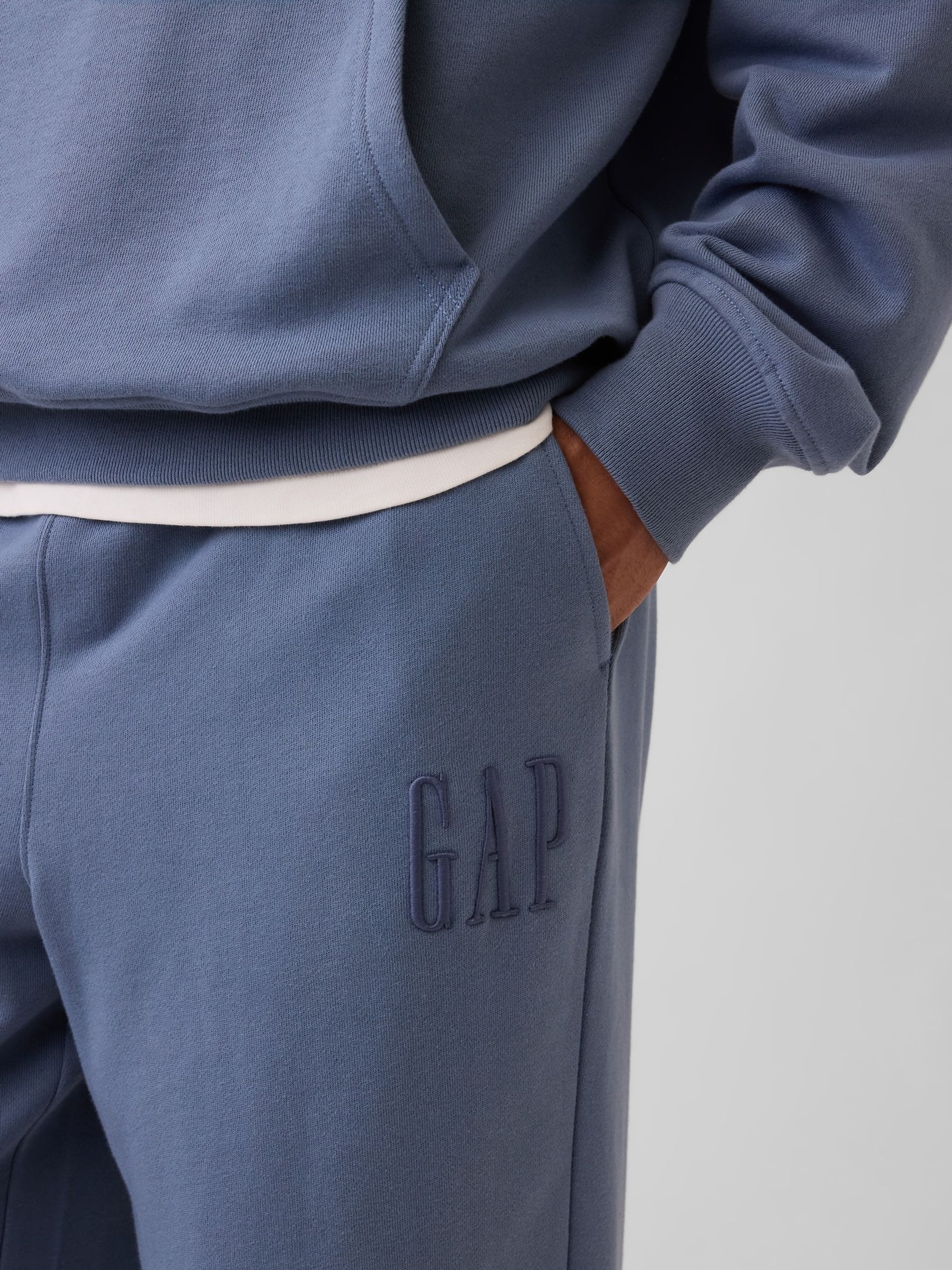 Blue Heavyweight Relaxed Logo Joggers - Image 4 of 4