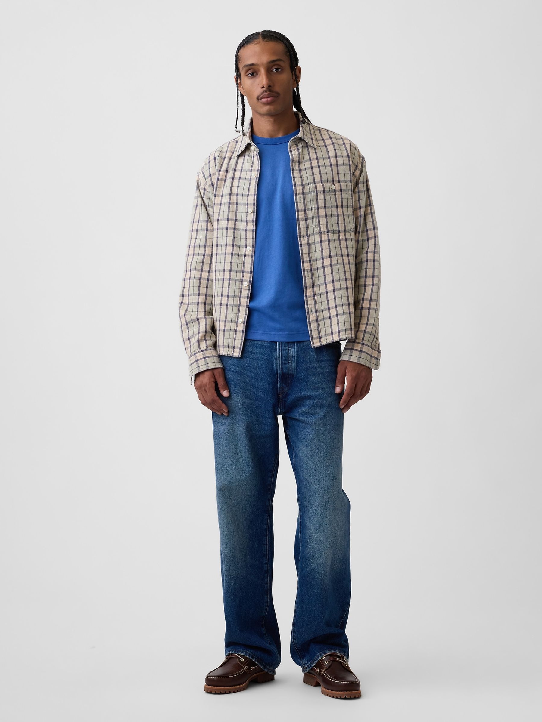 Blue Heavyweight Relaxed Long Sleeve T-Shirt - Image 3 of 4