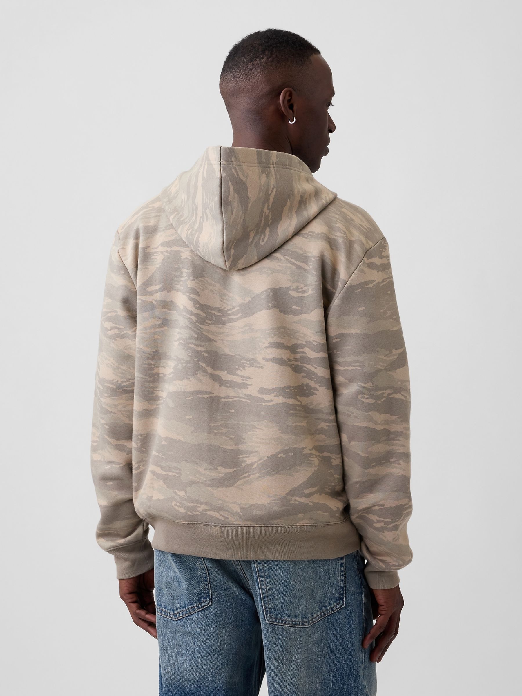 Brown Camo Relaxed Gap Logo Zip Hoodie - Image 2 of 3