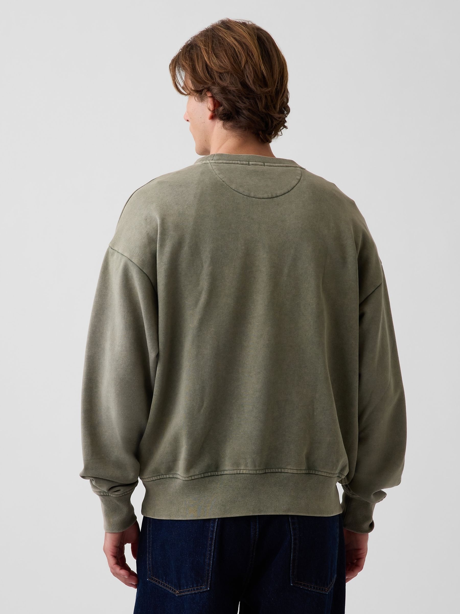 Green Heavyweight Oversized Logo Sweatshirt - Image 2 of 4