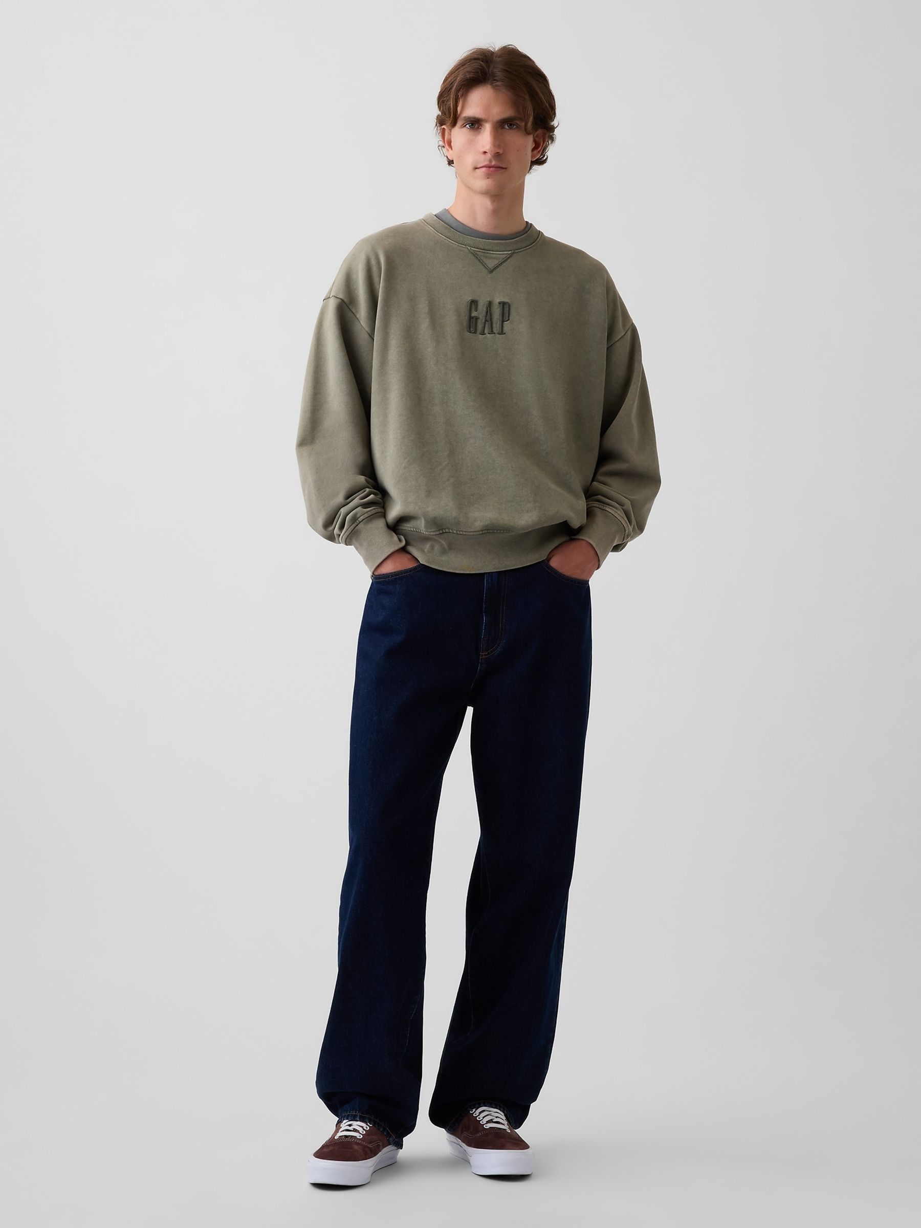 Green Heavyweight Oversized Logo Sweatshirt - Image 3 of 4