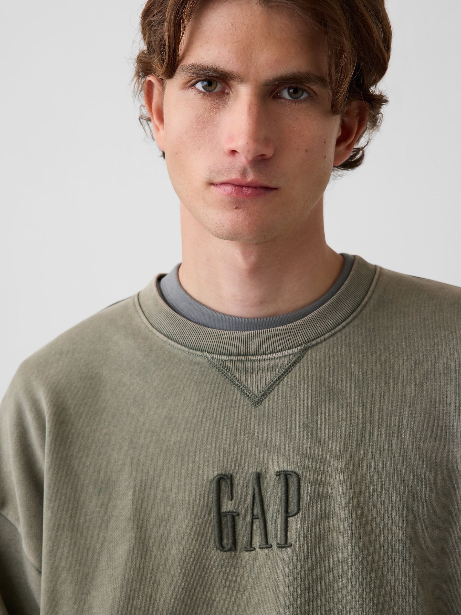 Green Heavyweight Oversized Logo Sweatshirt - Image 4 of 4