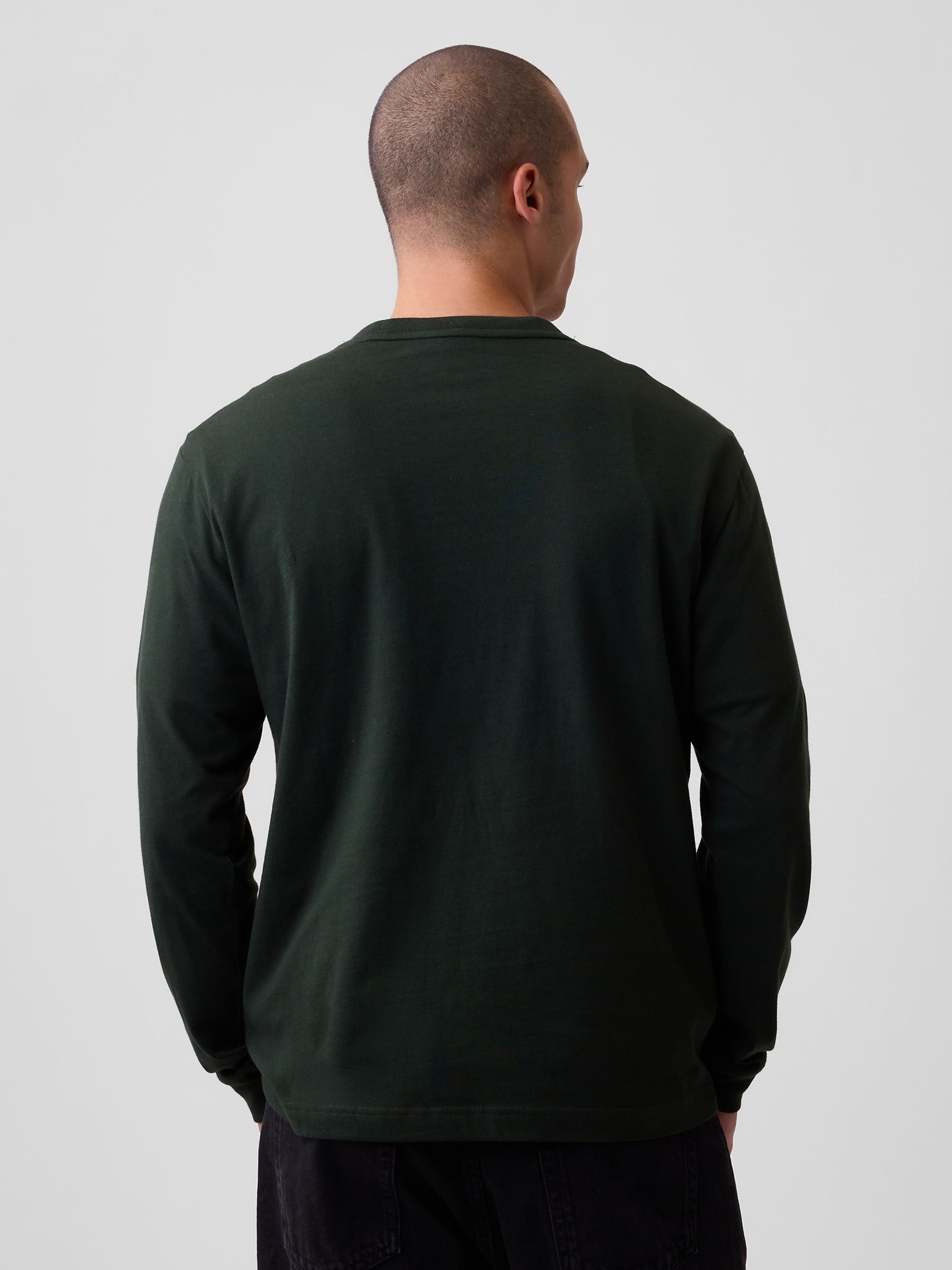 Dark Green Long Sleeve T-Shirt - Image 2 of 4