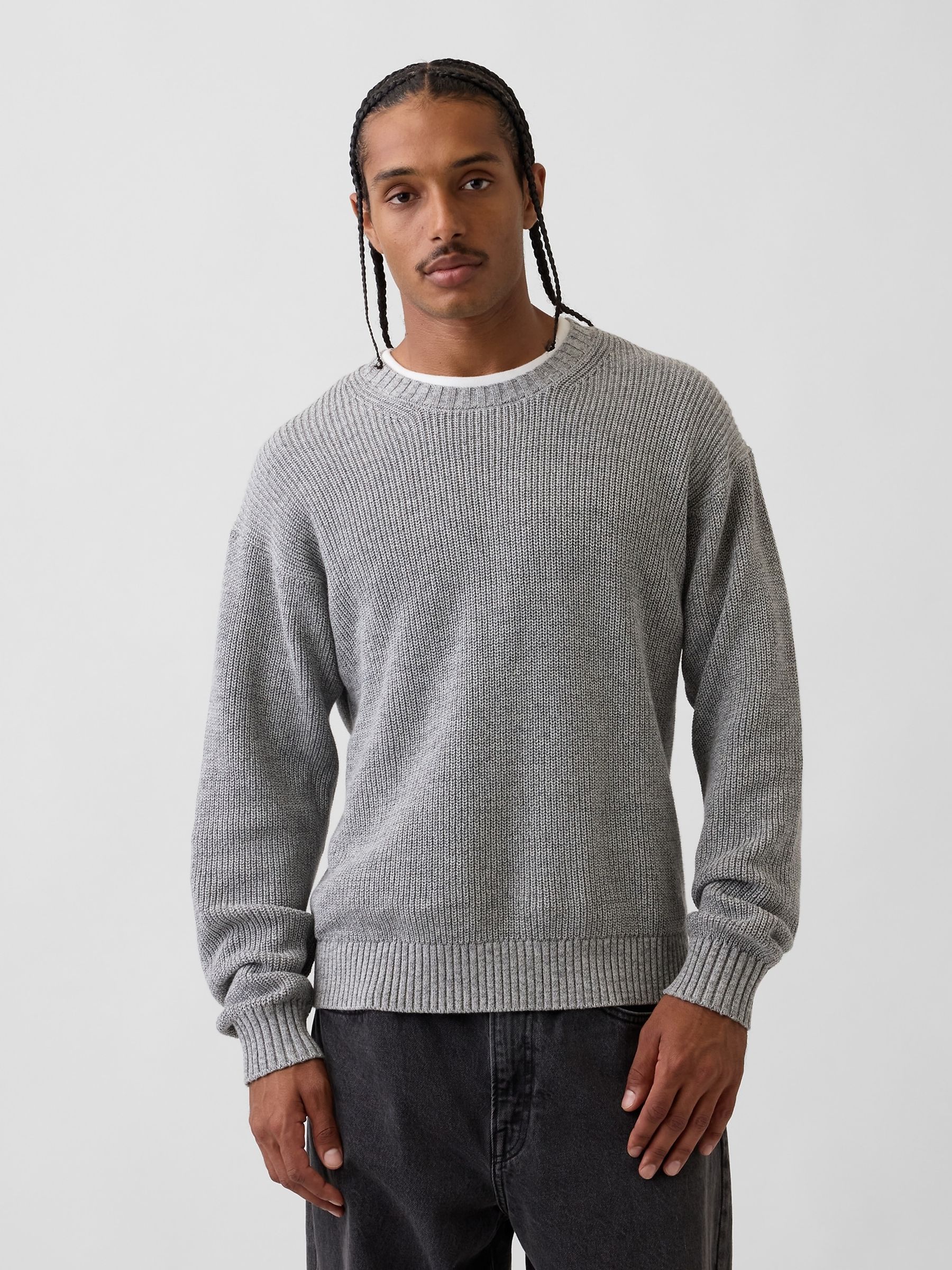 Grey Relaxed Shaker Jumper - Image 1 of 4