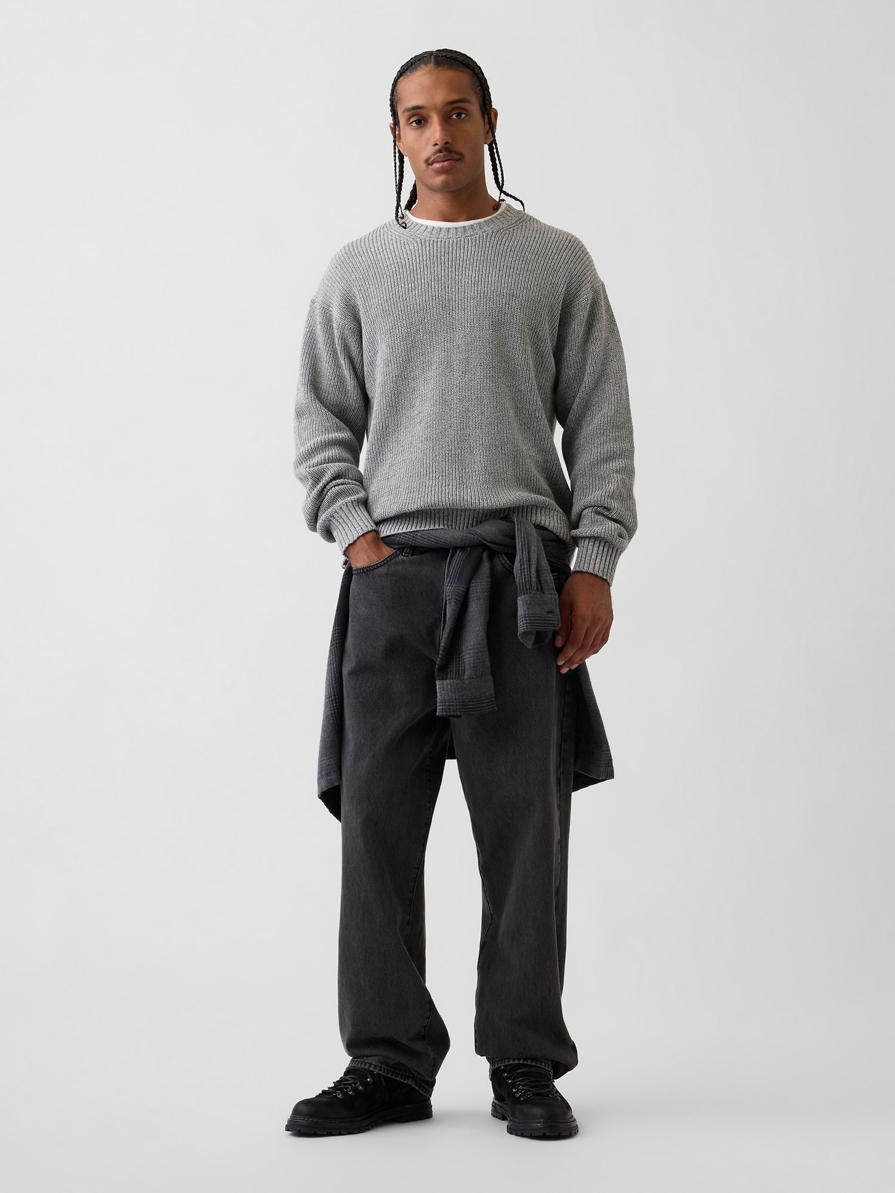 Grey Relaxed Shaker Jumper - Image 3 of 4