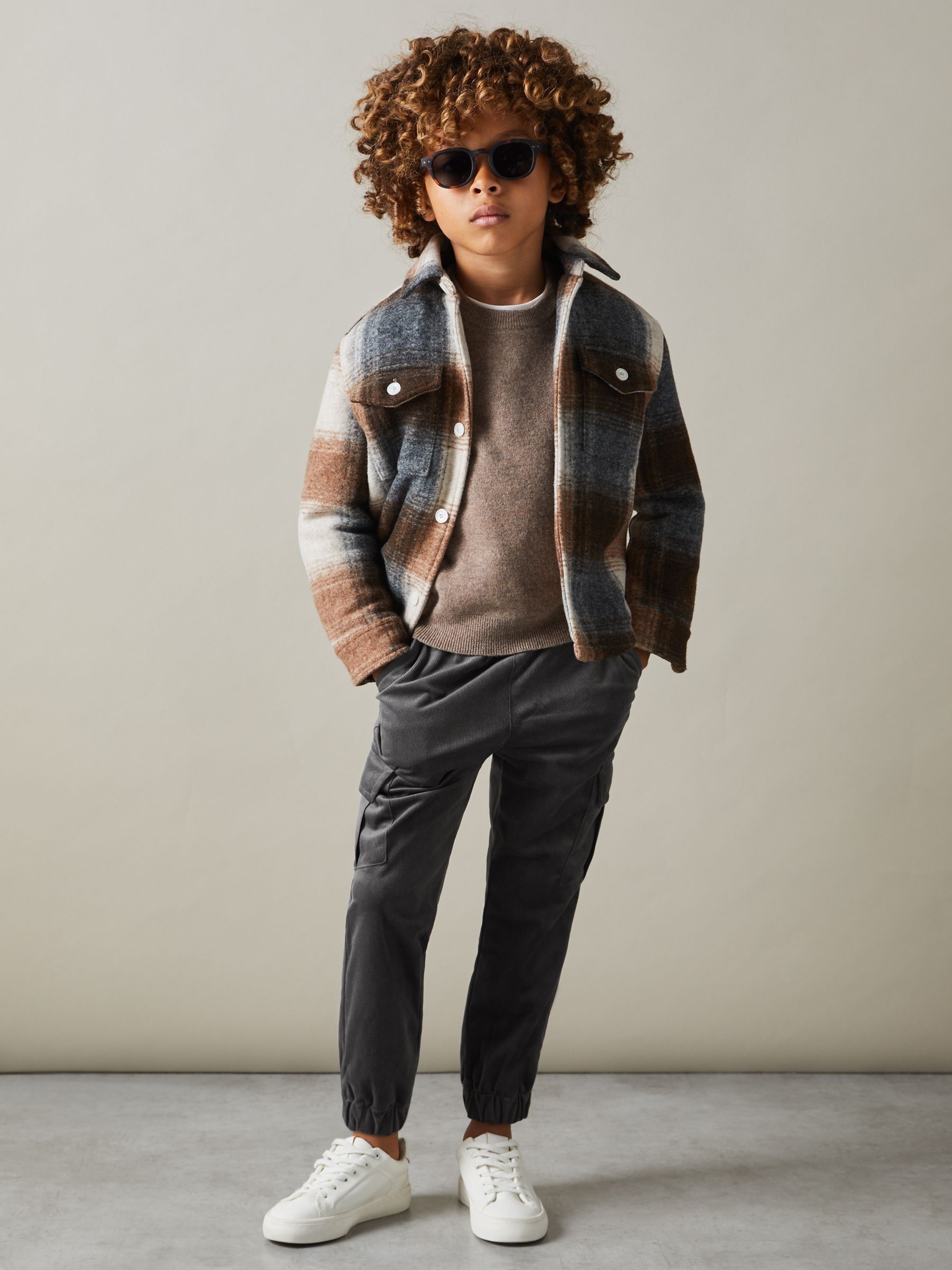 9-13 yrs Corduroy Drawstring Trousers in Steel Grey - Image 3 of 4
