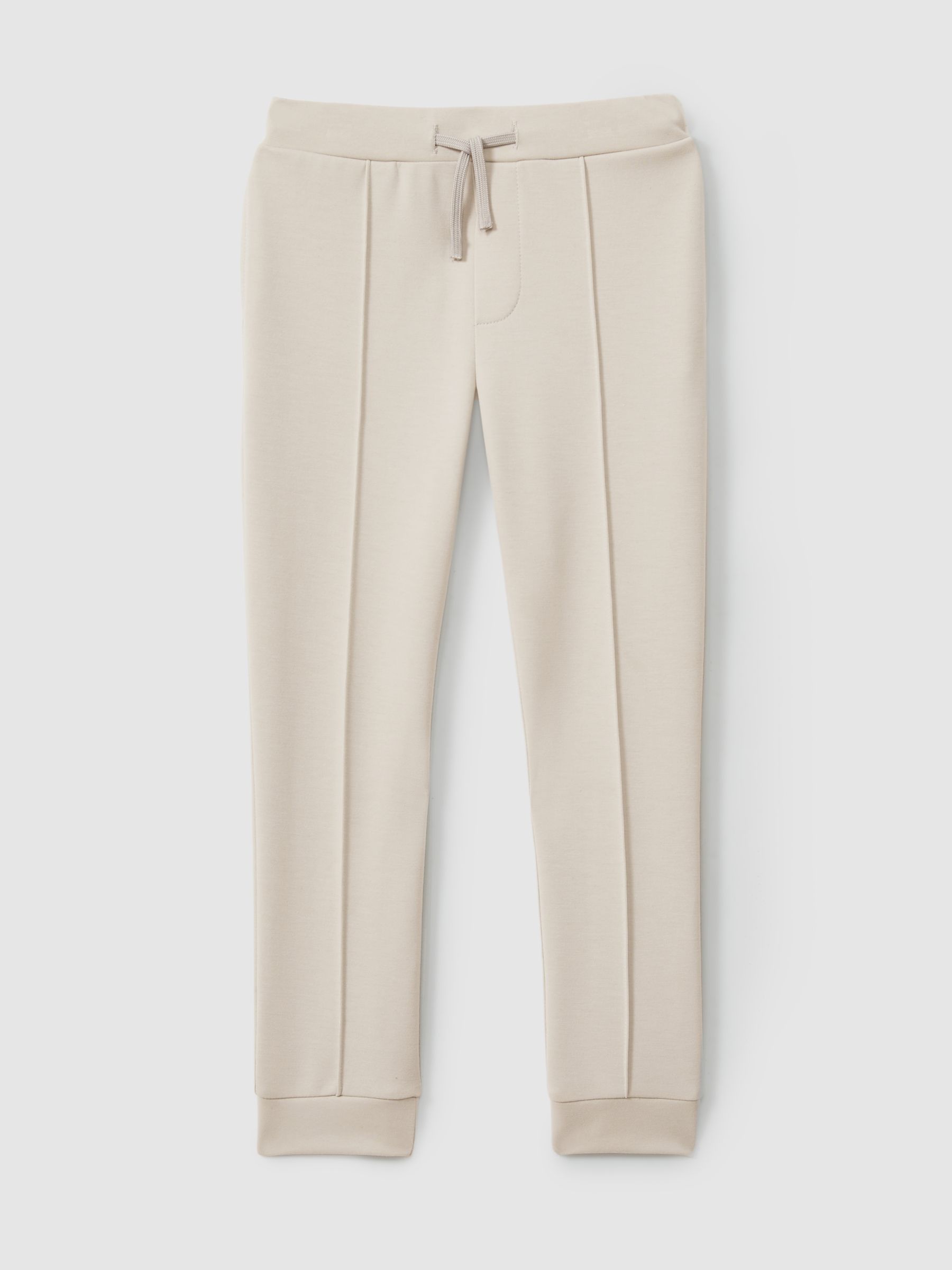 13-14 yrs Interlock Jersey Drawstring Joggers in Cement - Image 1 of 4