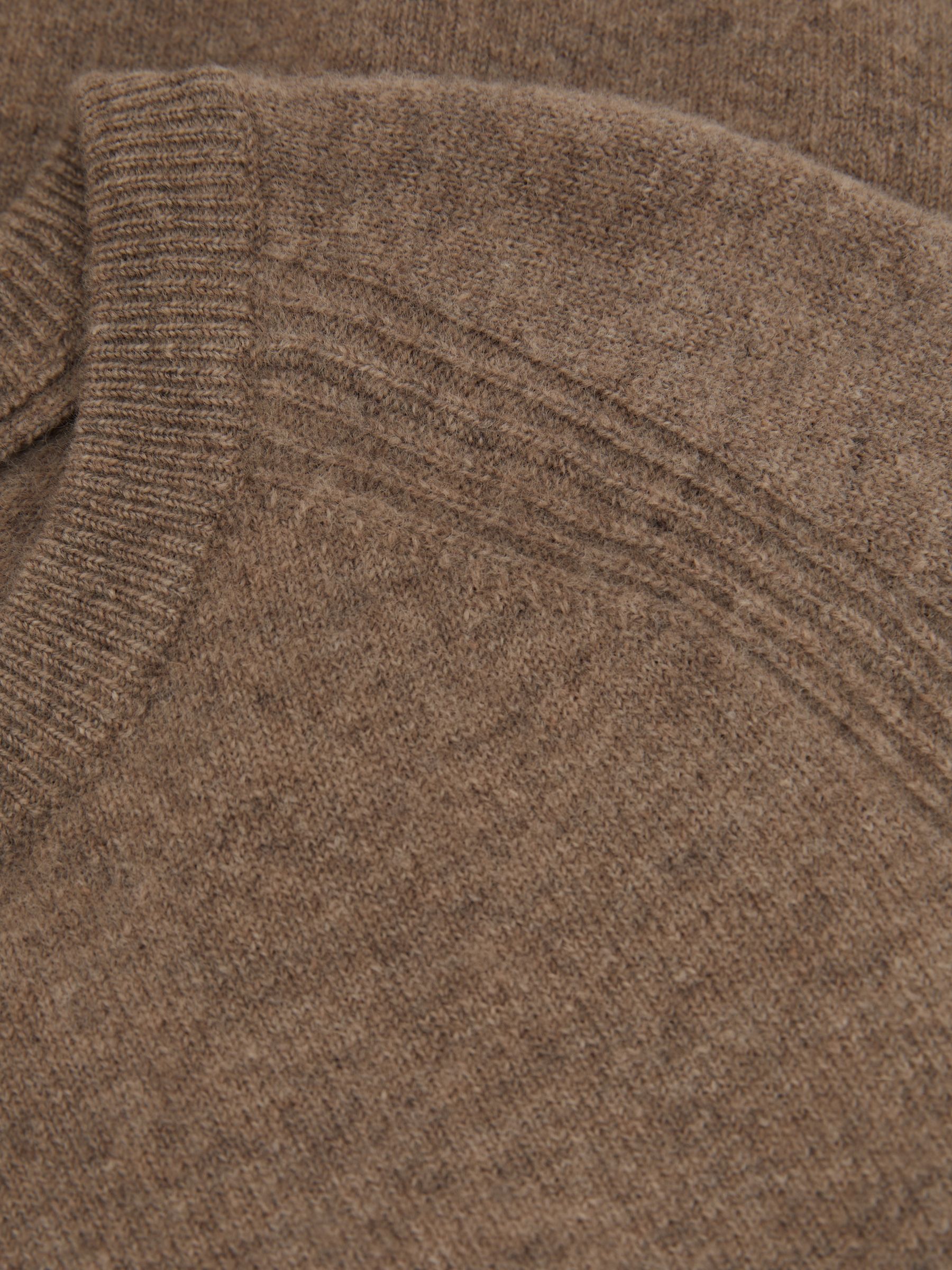 9-13 yrs Wool Blend Crew Neck Jumper in Brown Melange - Image 4 of 4