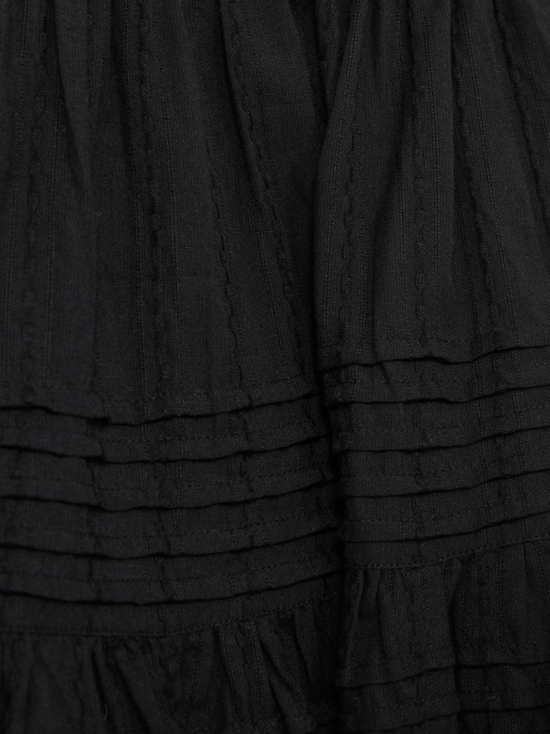 Mille 100% Cotton Tiered Mini Skirt in Black - Image 6 of 6