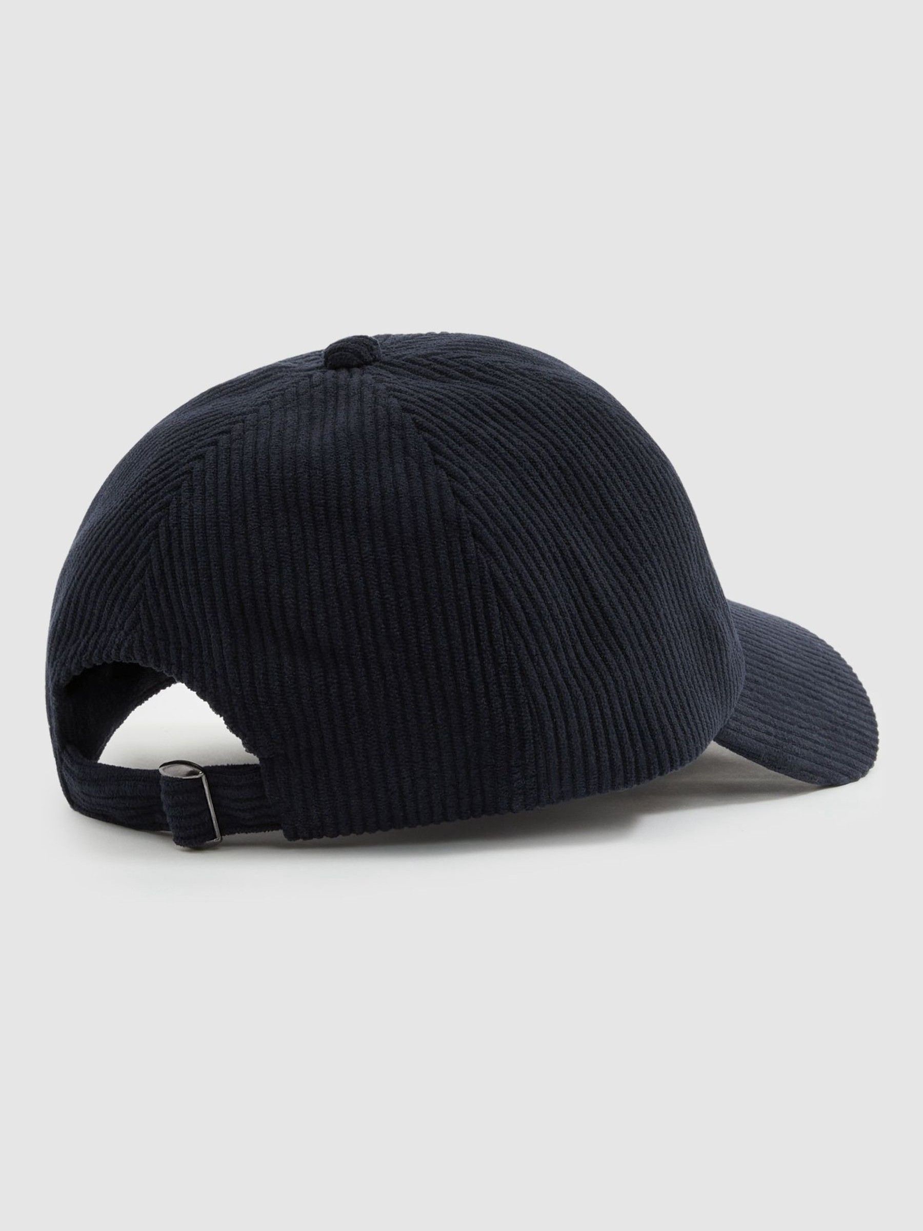 Corduroy Baseball Cap in Dark Navy - Image 3 of 4
