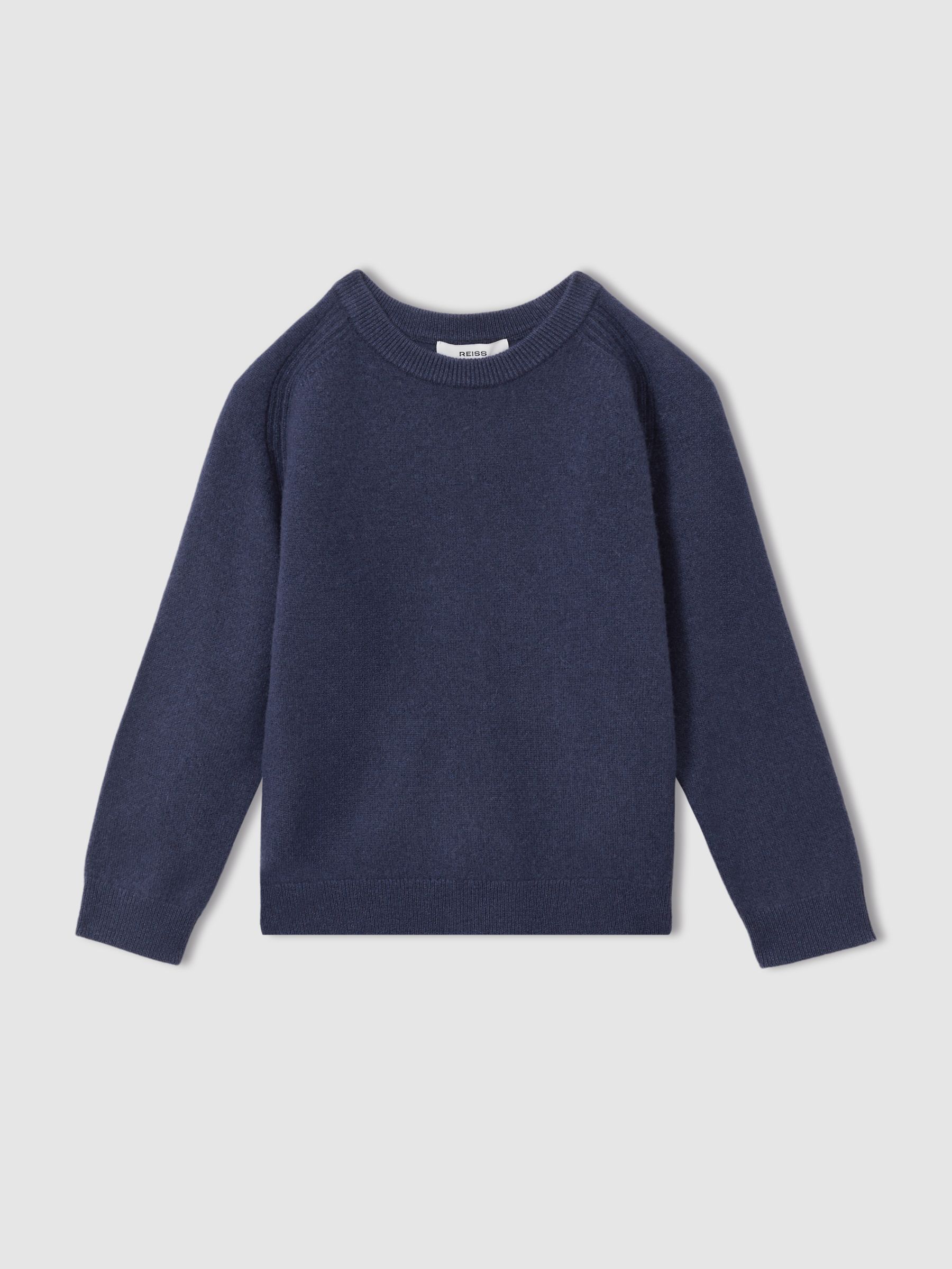 9-13 yrs Wool Blend Crew Neck Jumper in Dark Airforce Blue - Image 2 of 4